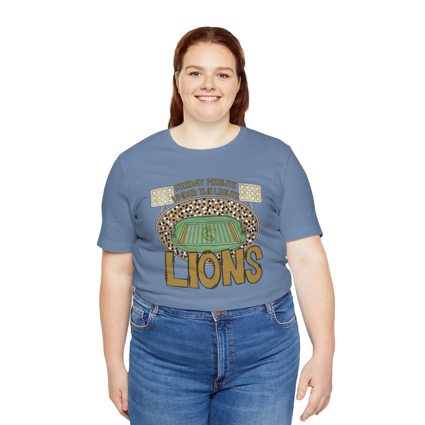 Adult Lions Friday Nights Under The Lights Tee - Bella Canvas