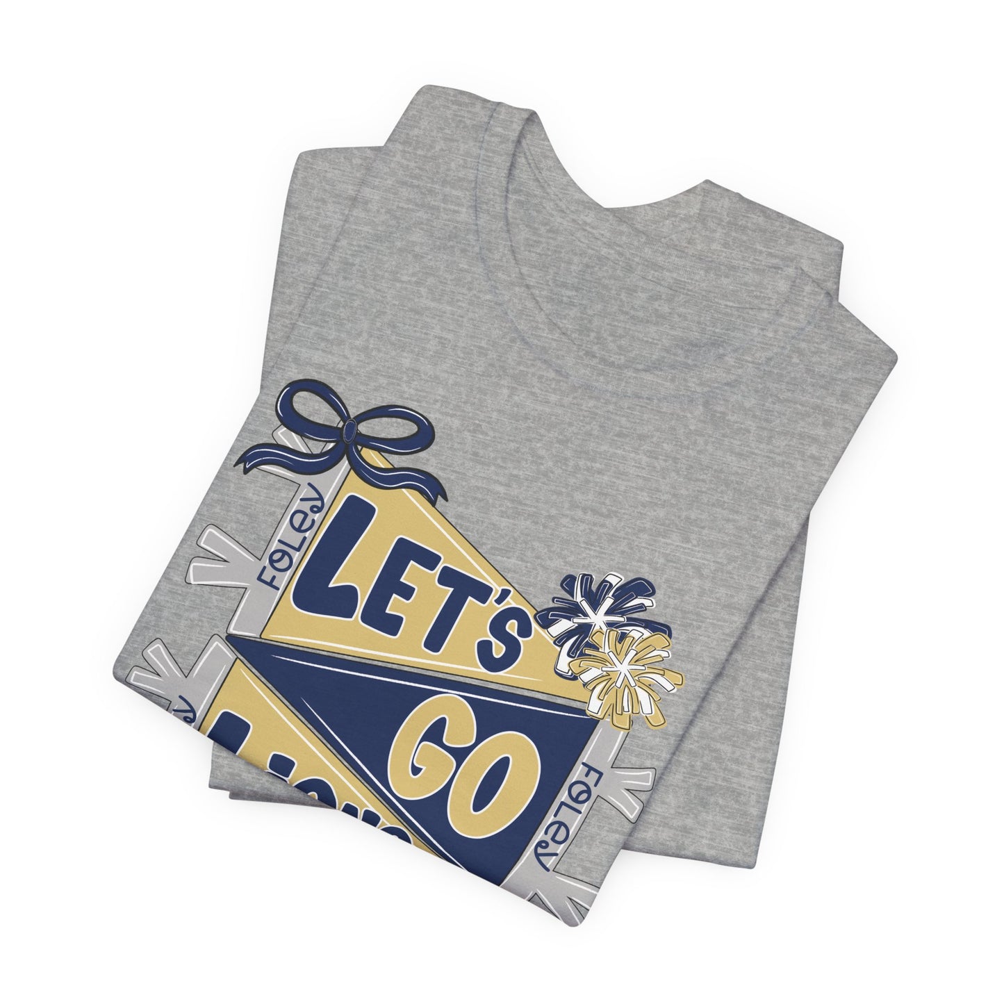 Let's Go Lions Pennant Tee - Bella Canvas