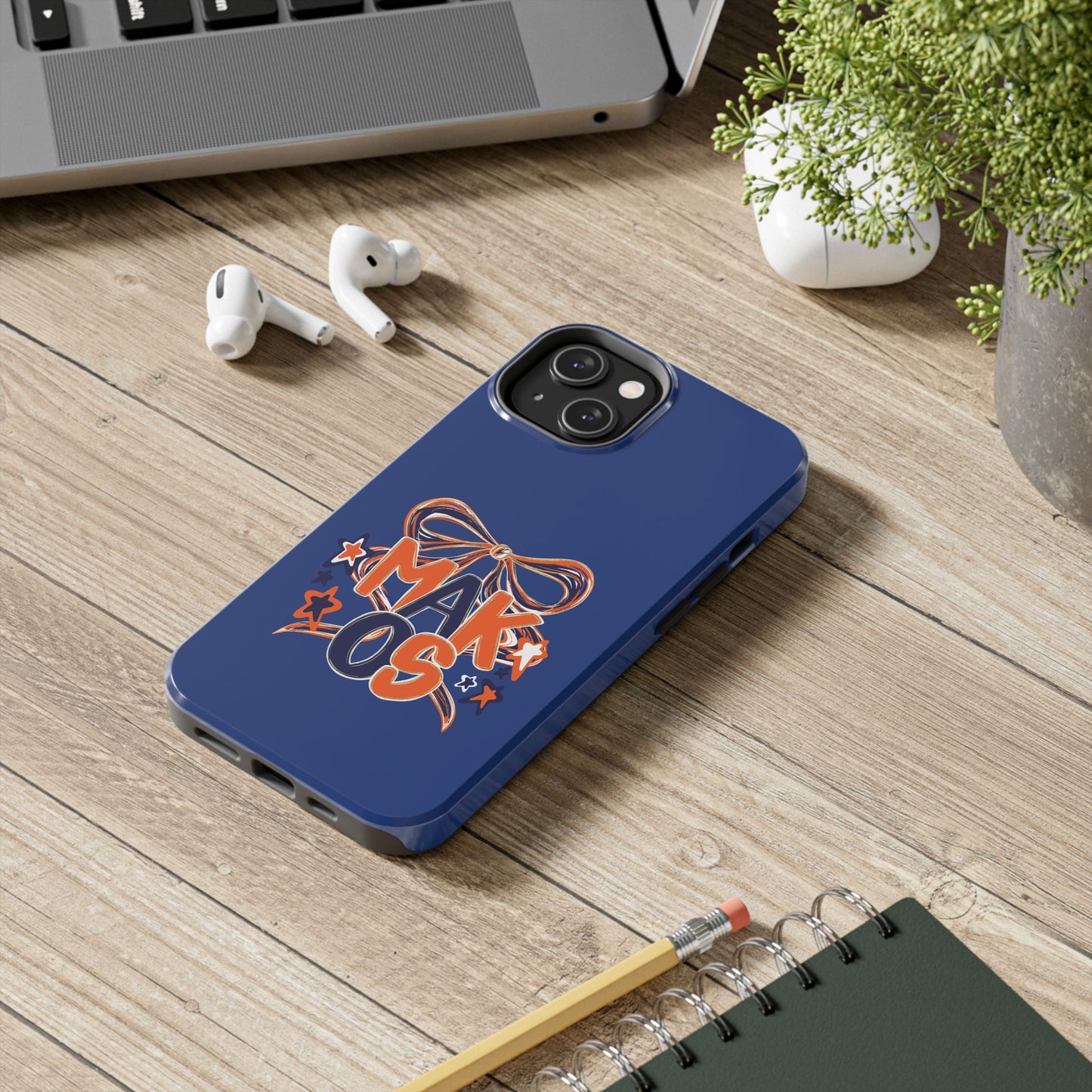 Makos Twirly Ribbon Iphone & Samsung Tough Phone Cases