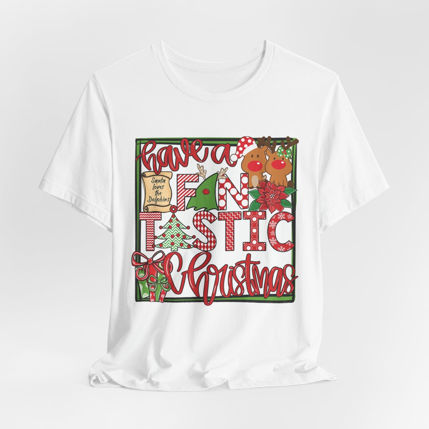 Dolphins Fintastic Christmas - Bella Canvas