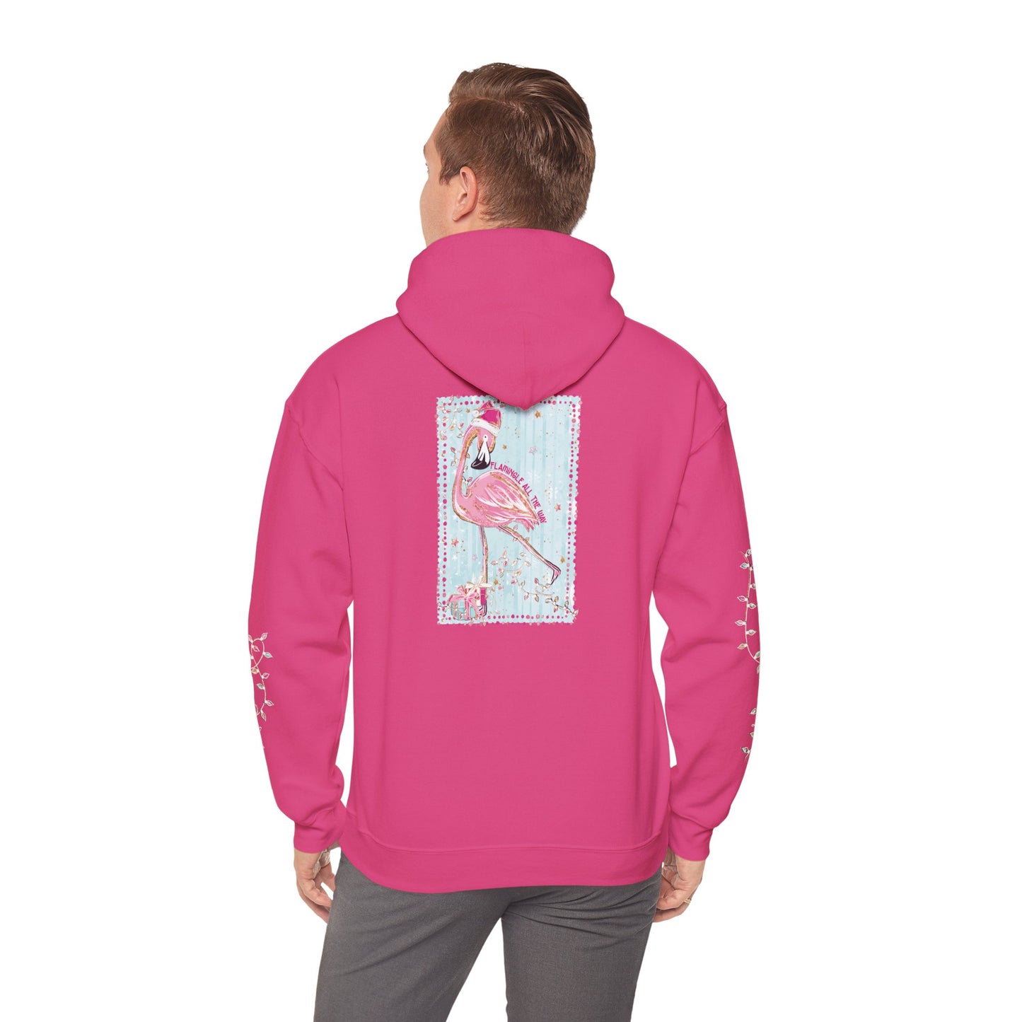 Flamingo Flamingle All The Way Hoodie - Gildan