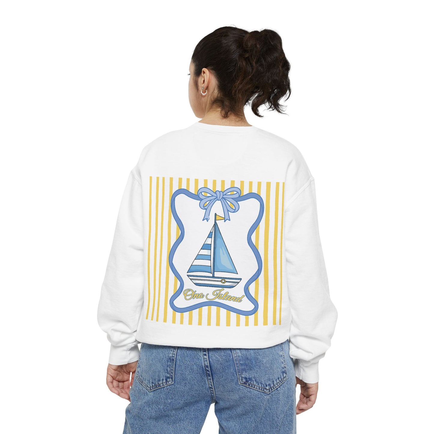 Adult Coquette Sailboat Sweatshirt - Comfort Colors