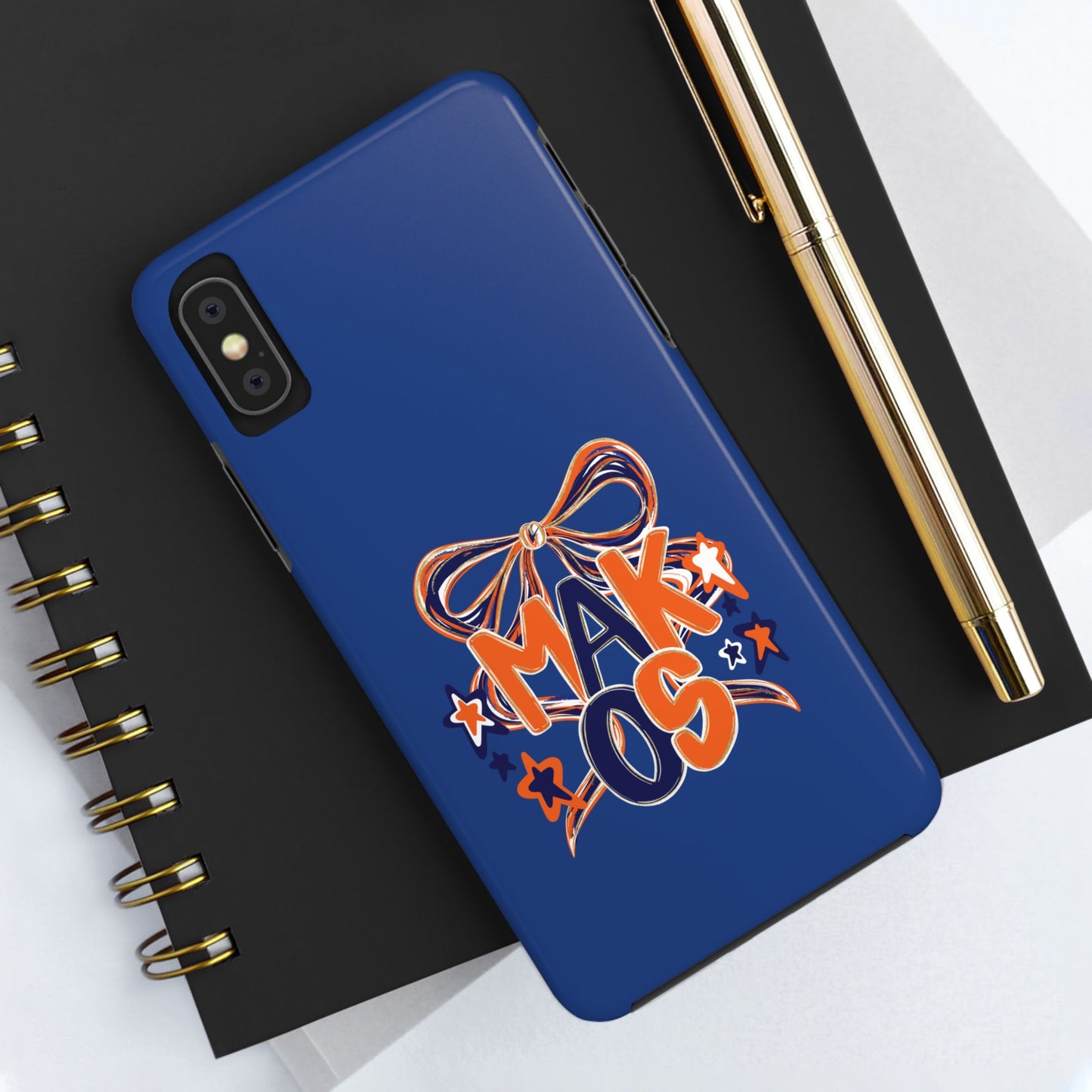 Makos Twirly Ribbon Iphone & Samsung Tough Phone Cases