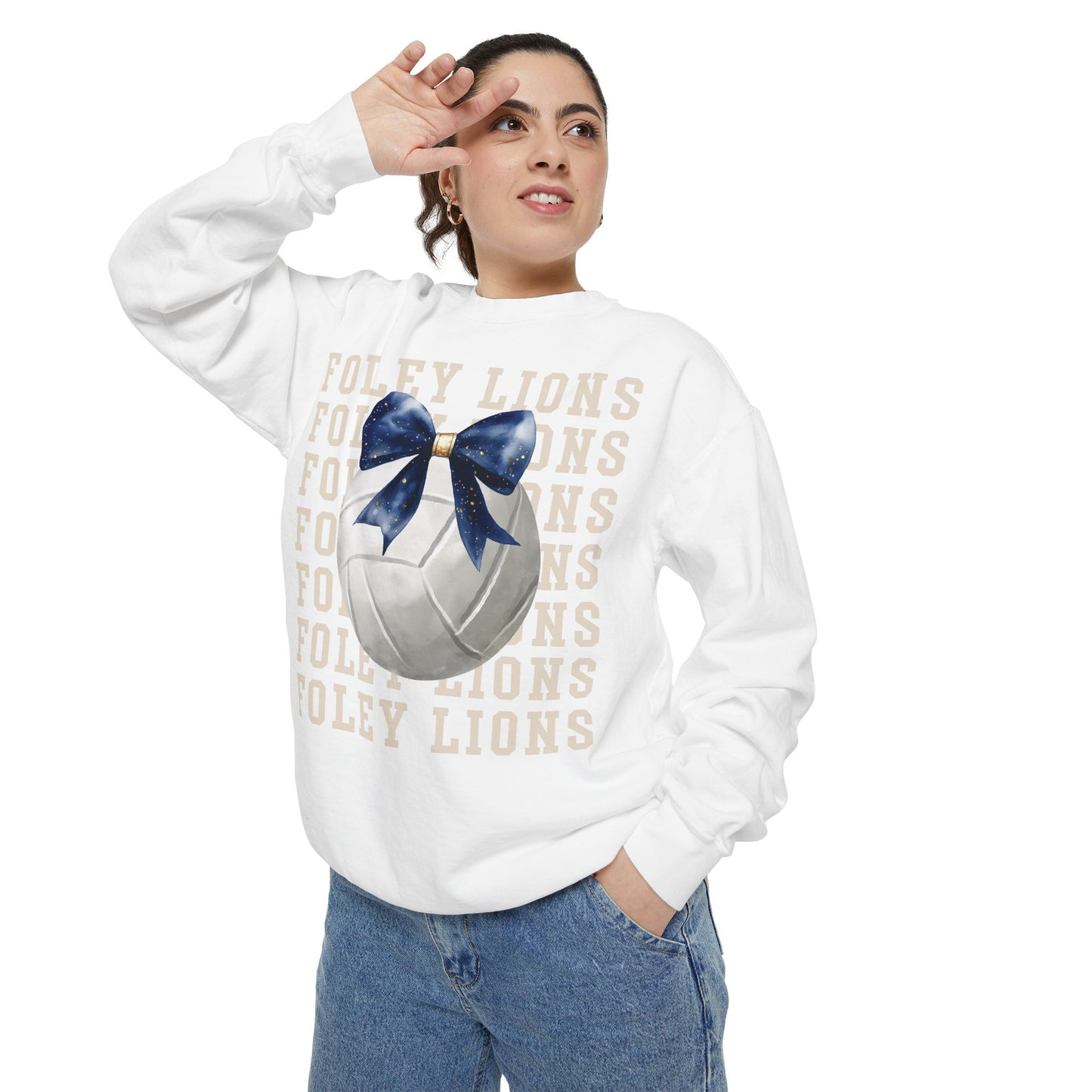 Foley Lions Volleyball Coquette Sweatshirt - Comfort Colors