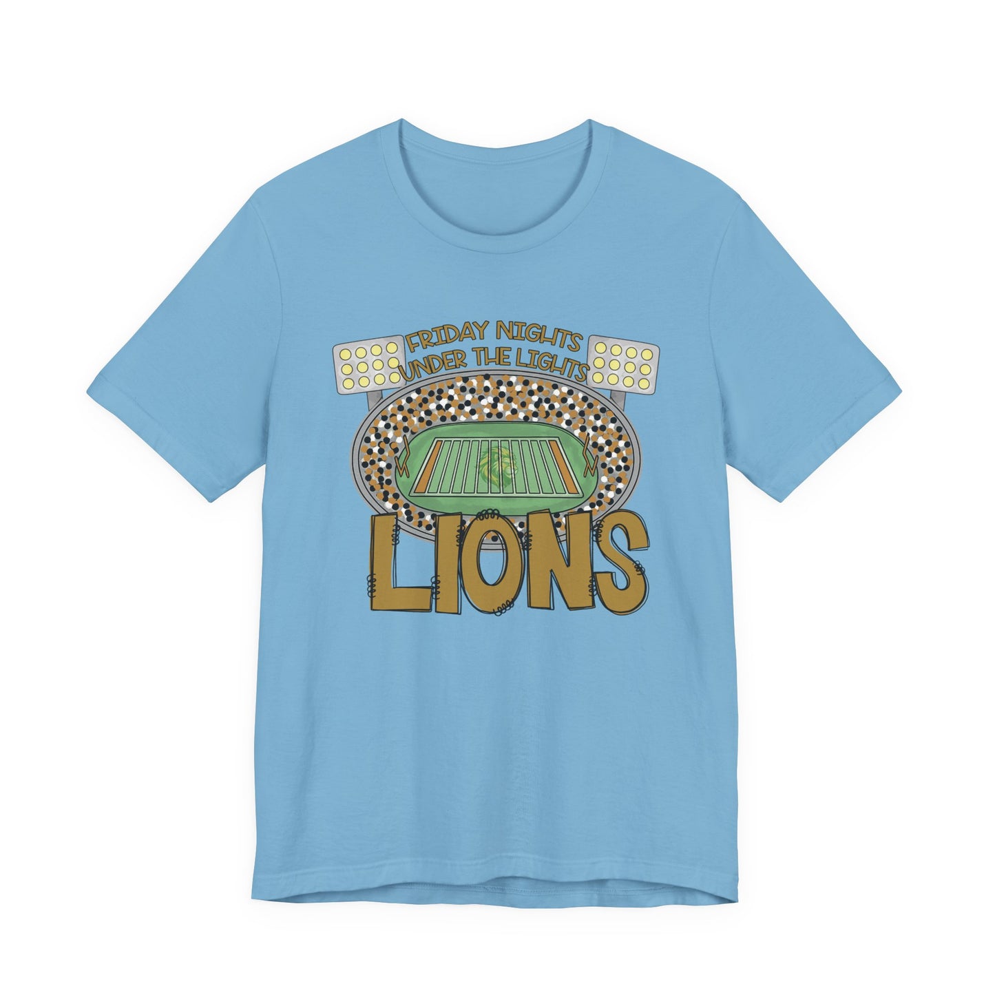 Adult Lions Friday Nights Under The Lights Tee - Bella Canvas