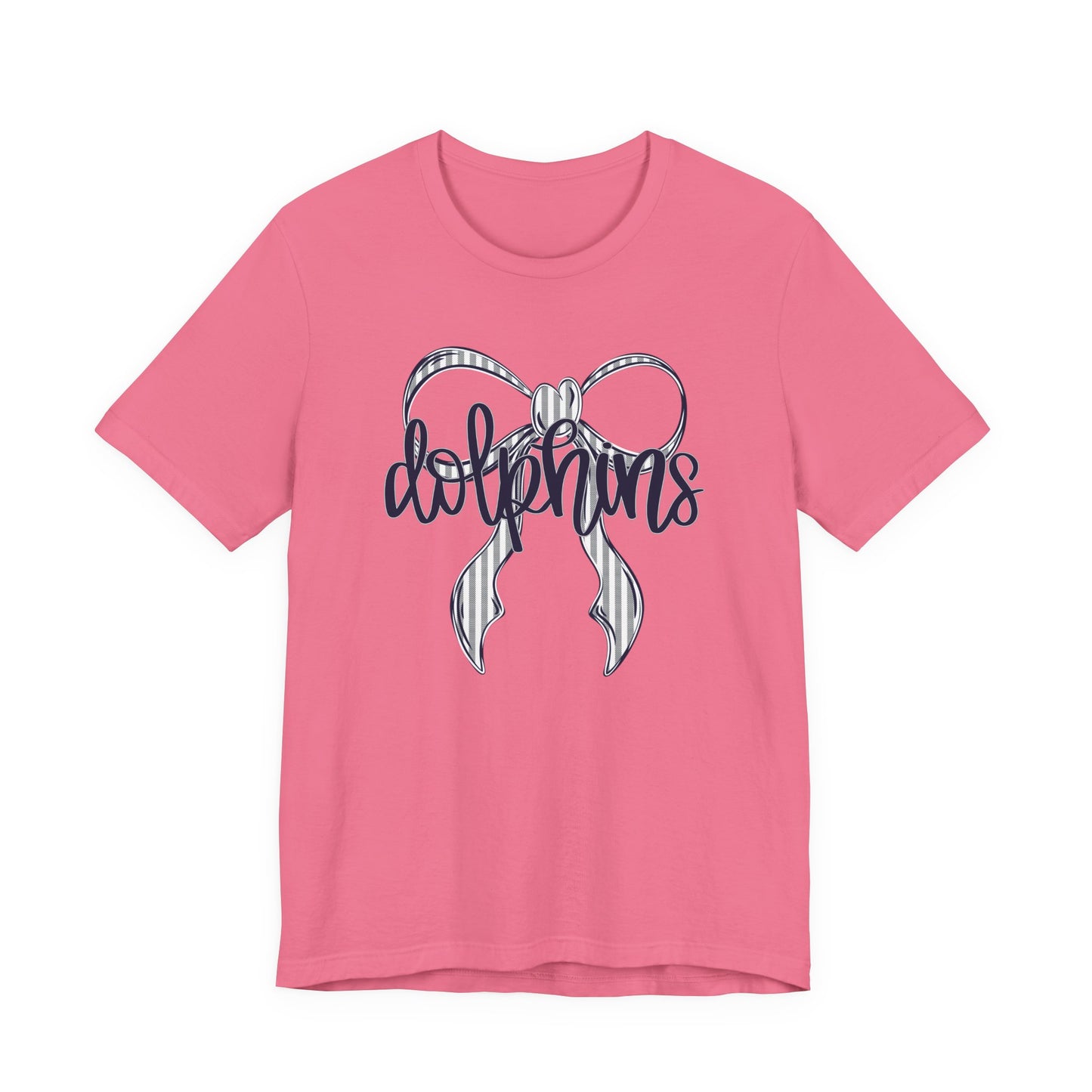 Preppy Dolphins Bow Bella Canvas
