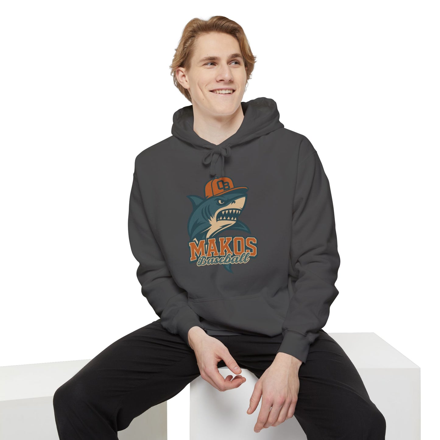 Adult Makos Retro Baseball Hoodie - Comfort Colors