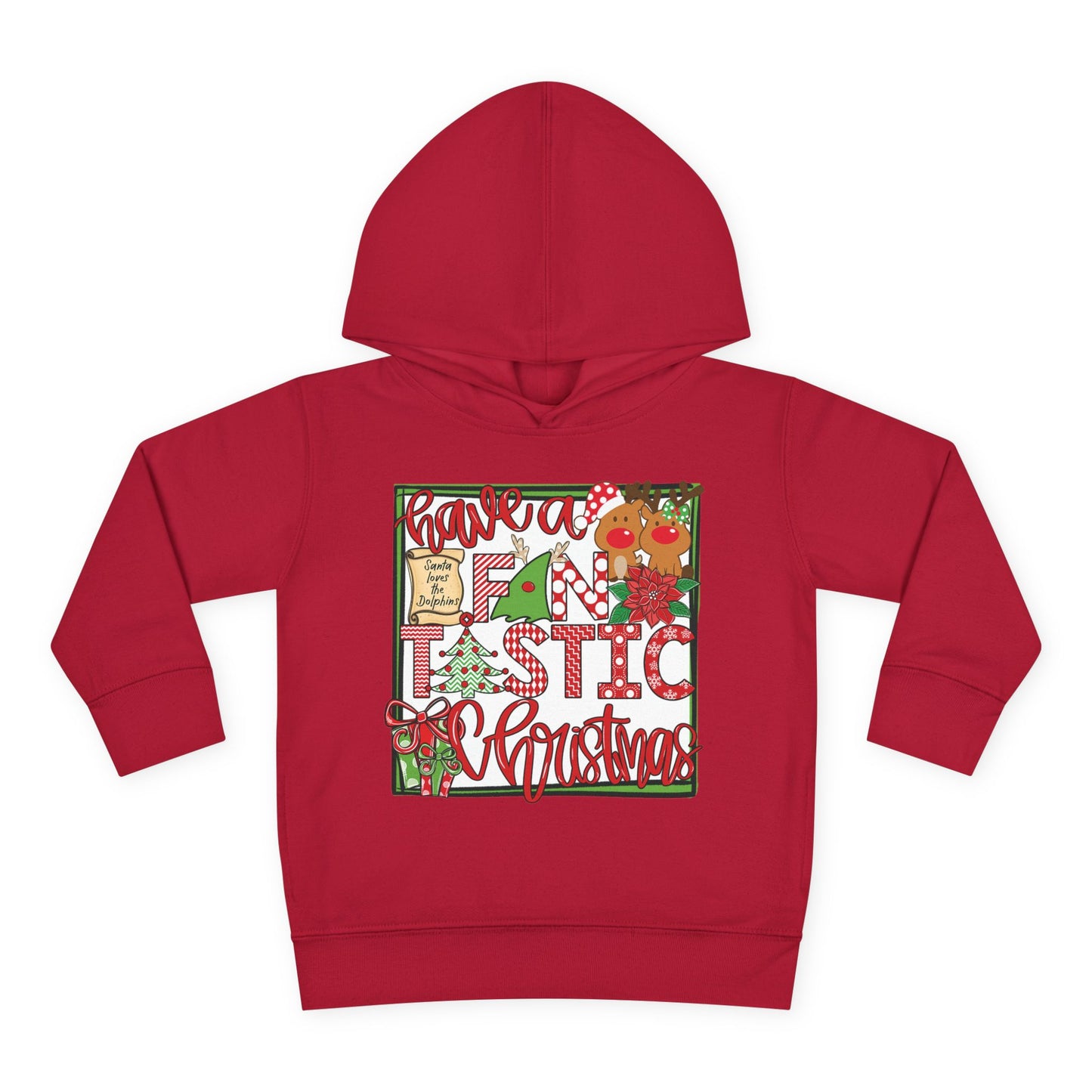 Dolphins Fintastic Christmas Toddler Hoodie