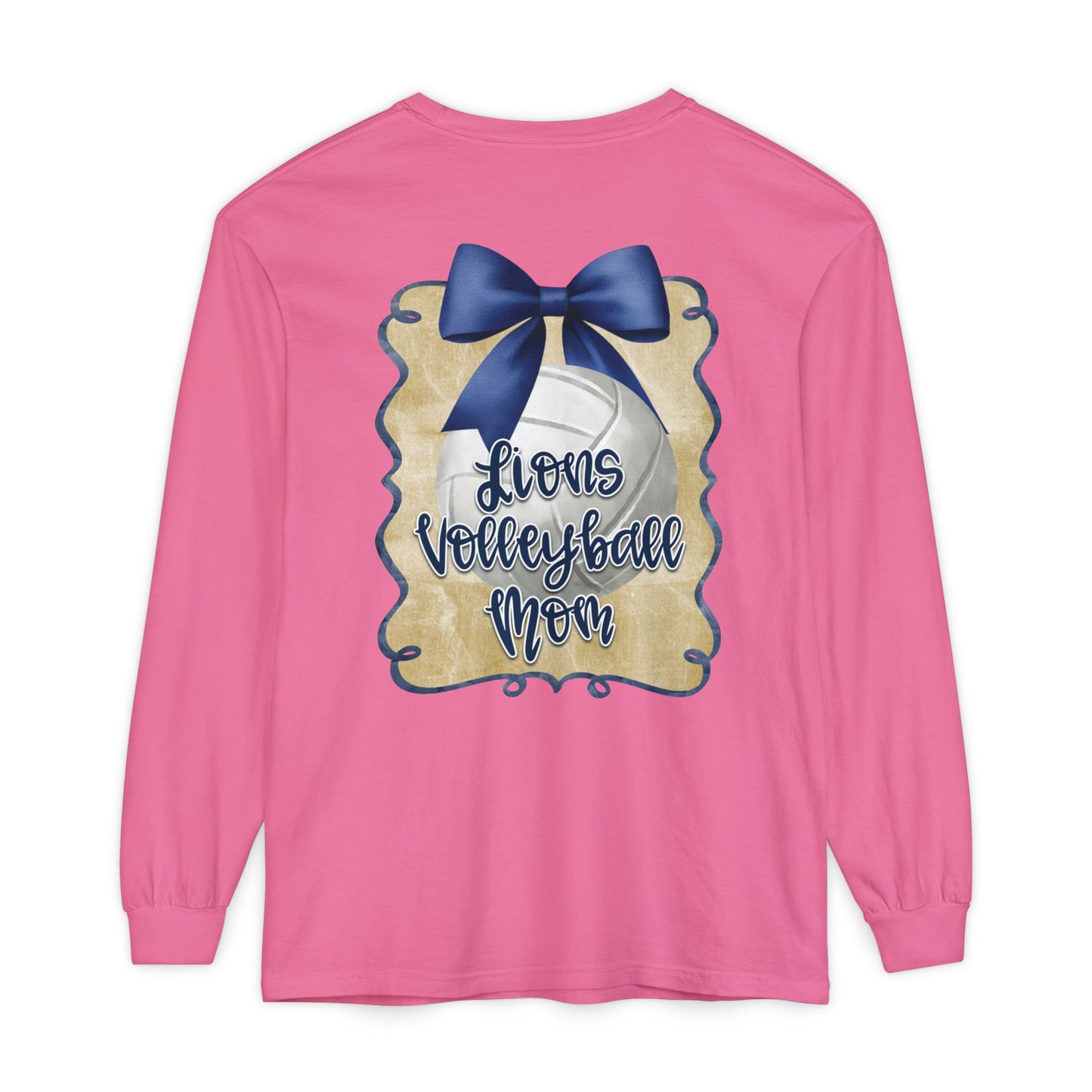 Foley Lions Volleyball Mom Long Sleeve T-Shirt- Comfort Colors