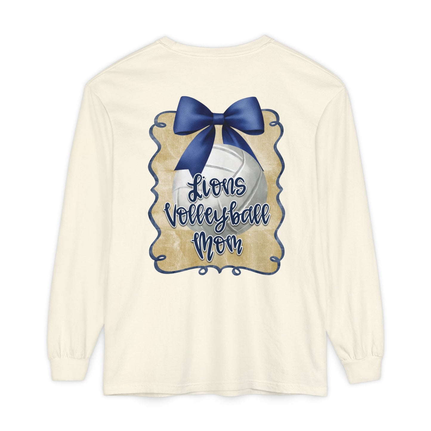 Foley Lions Volleyball Mom Long Sleeve T-Shirt- Comfort Colors