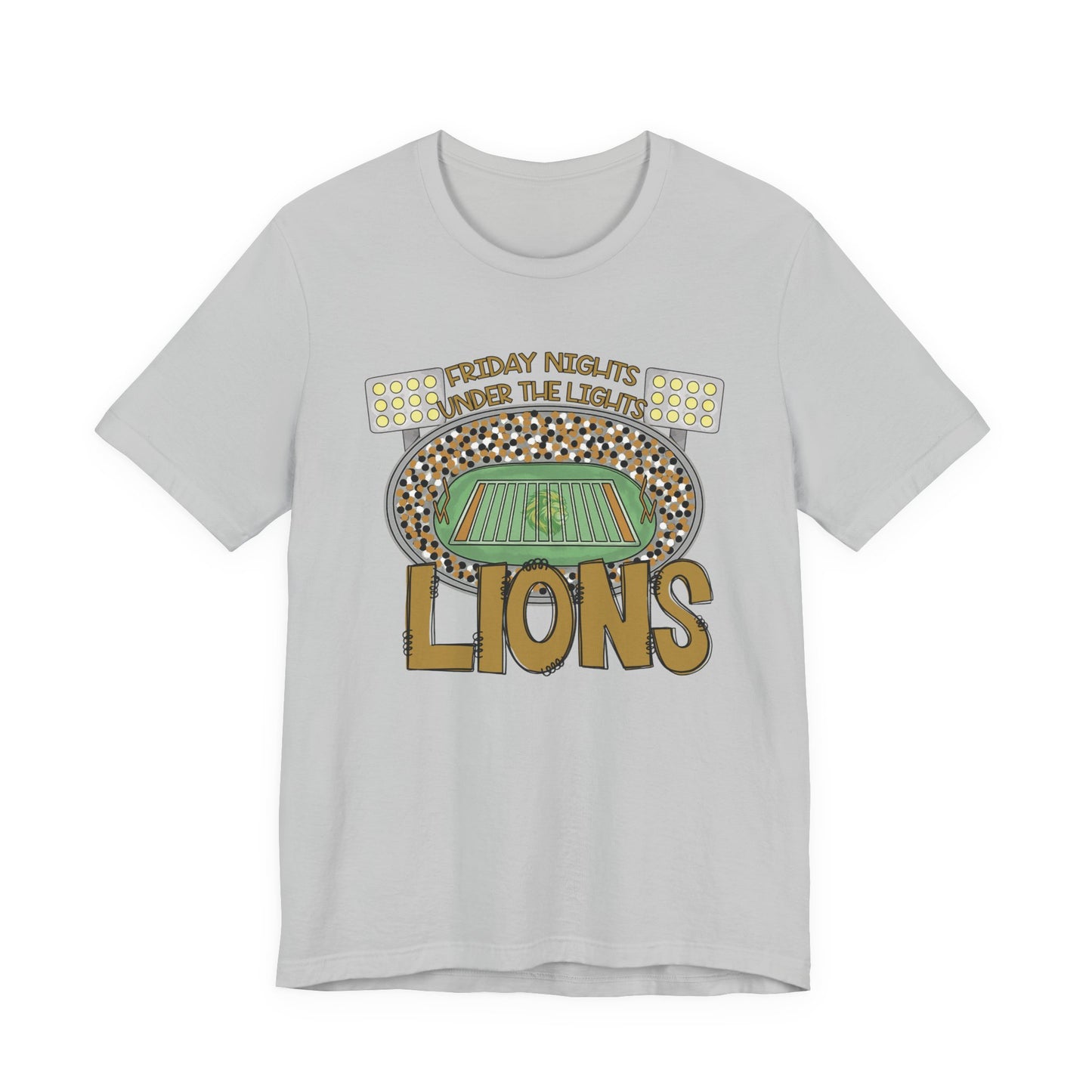 Adult Lions Friday Nights Under The Lights Tee - Bella Canvas