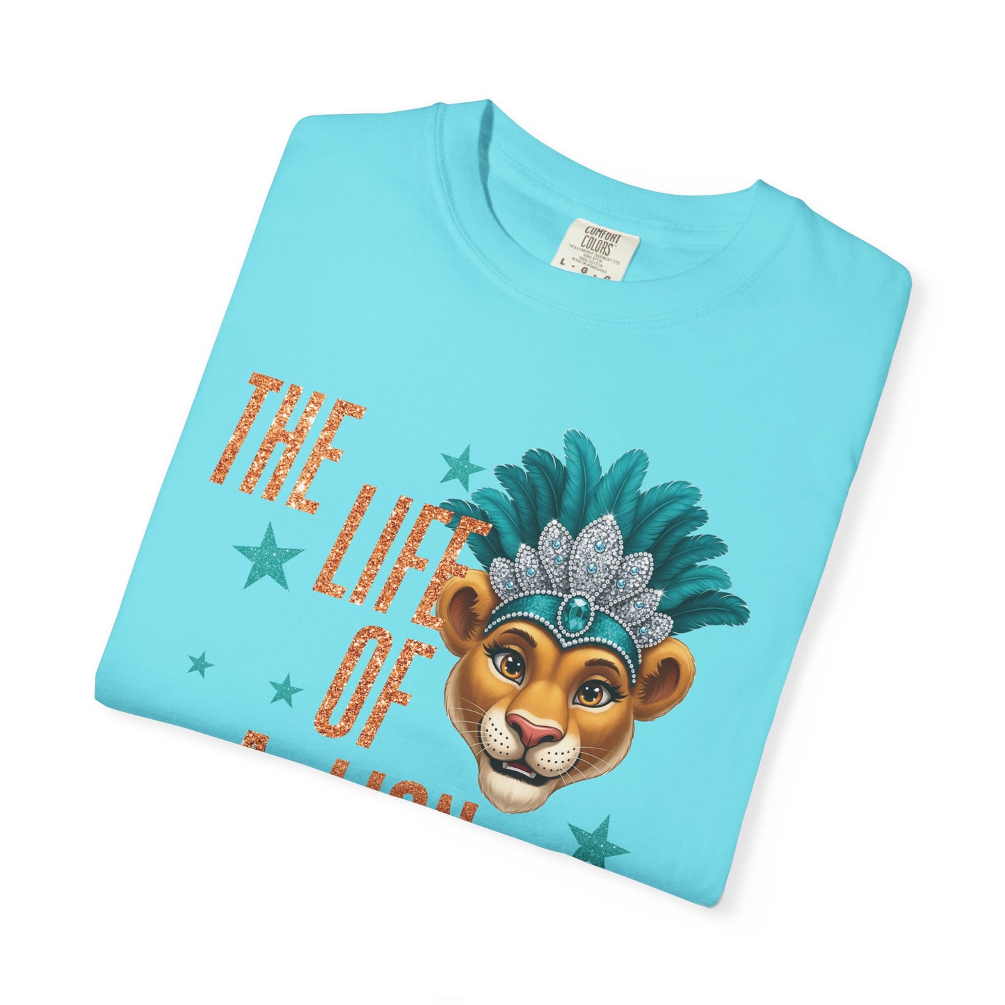 Adult Life of a Lion Faux Glitter - Comfort Colors