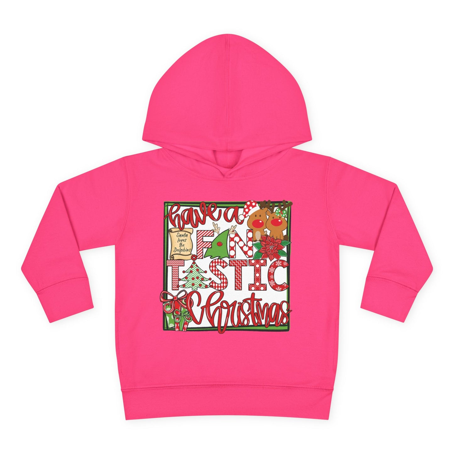 Dolphins Fintastic Christmas Toddler Hoodie