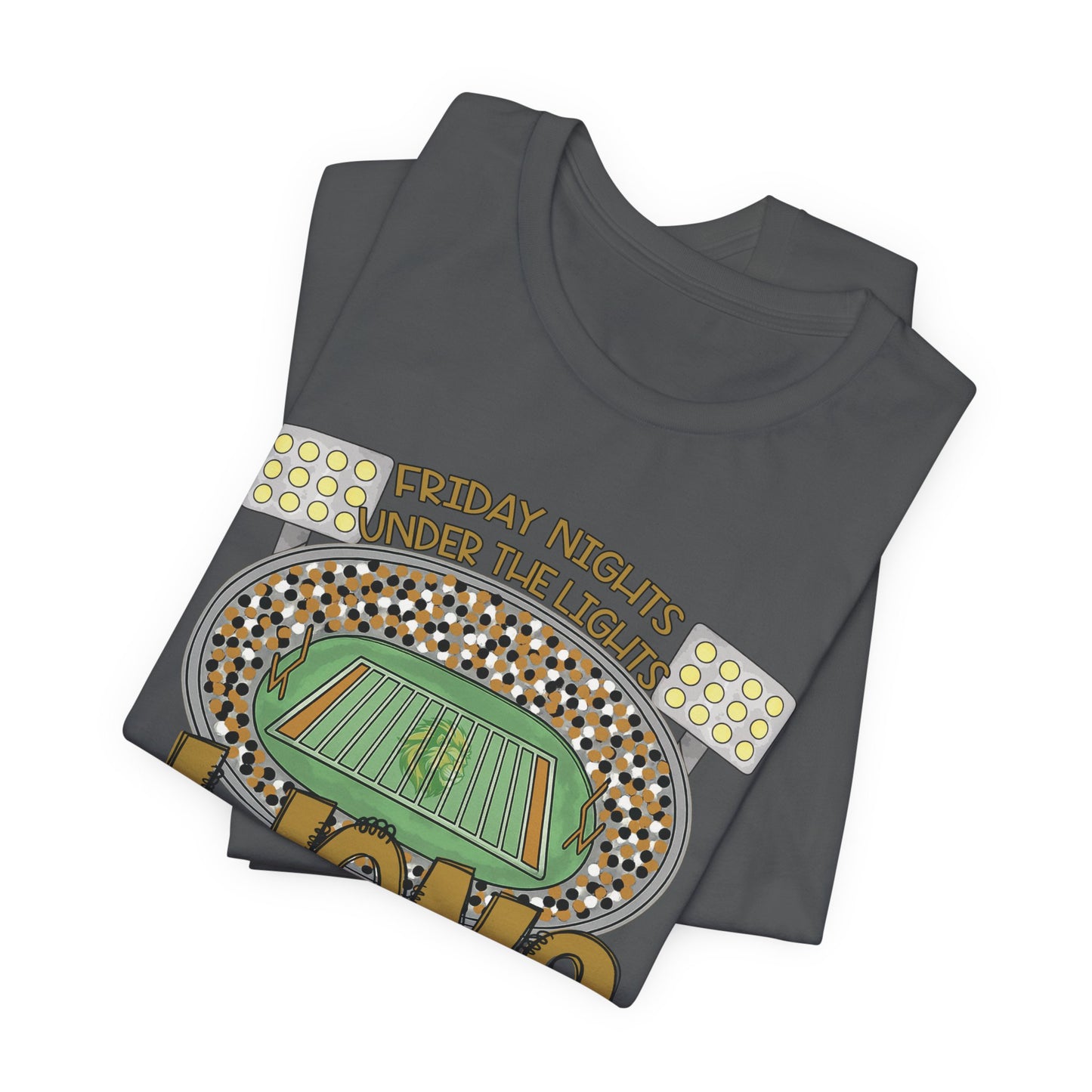 Adult Lions Friday Nights Under The Lights Tee - Bella Canvas