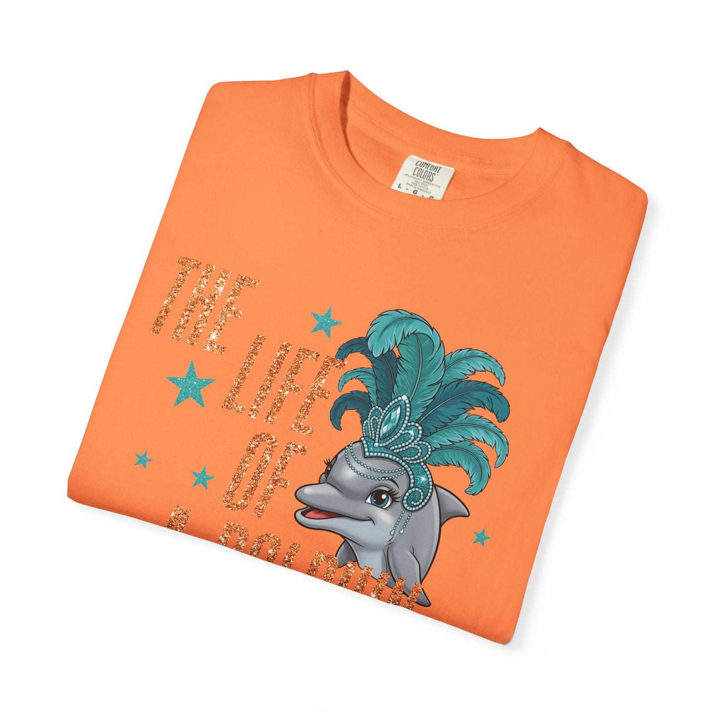 Adult Life of a Dolphin Faux Glitter - Comfort Colors