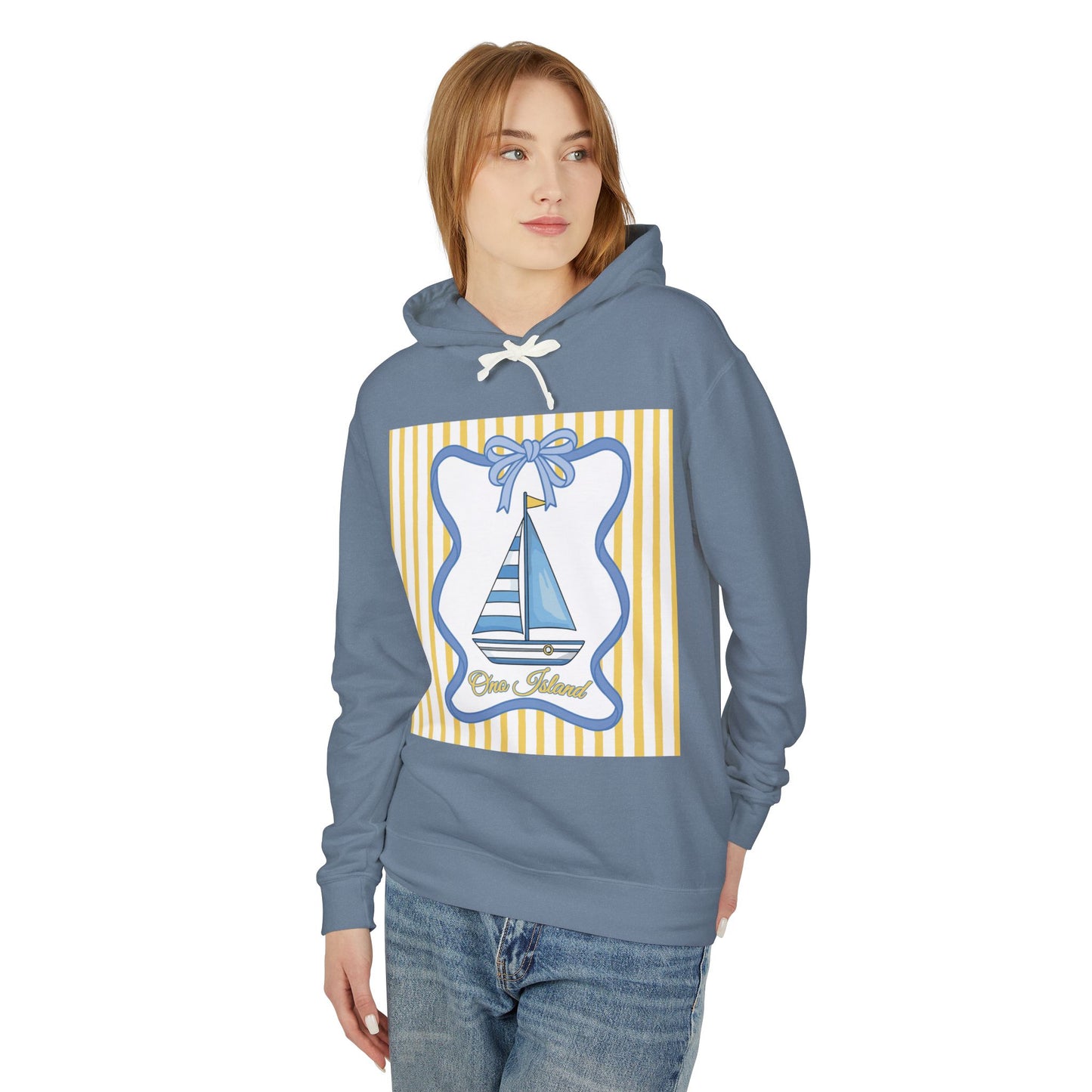 Adult Coquette Sailboat Hooded Sweatshirt - Comfort Colors
