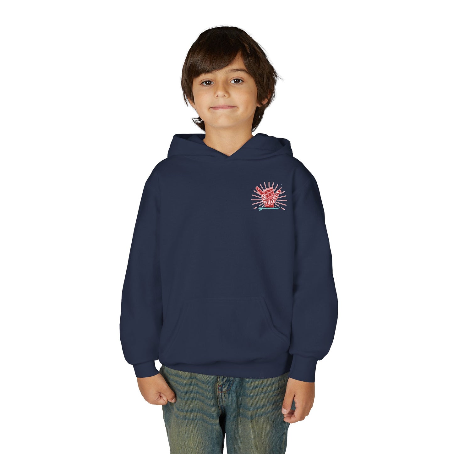 Youth Surfing Christmas Hoodie - Gildan