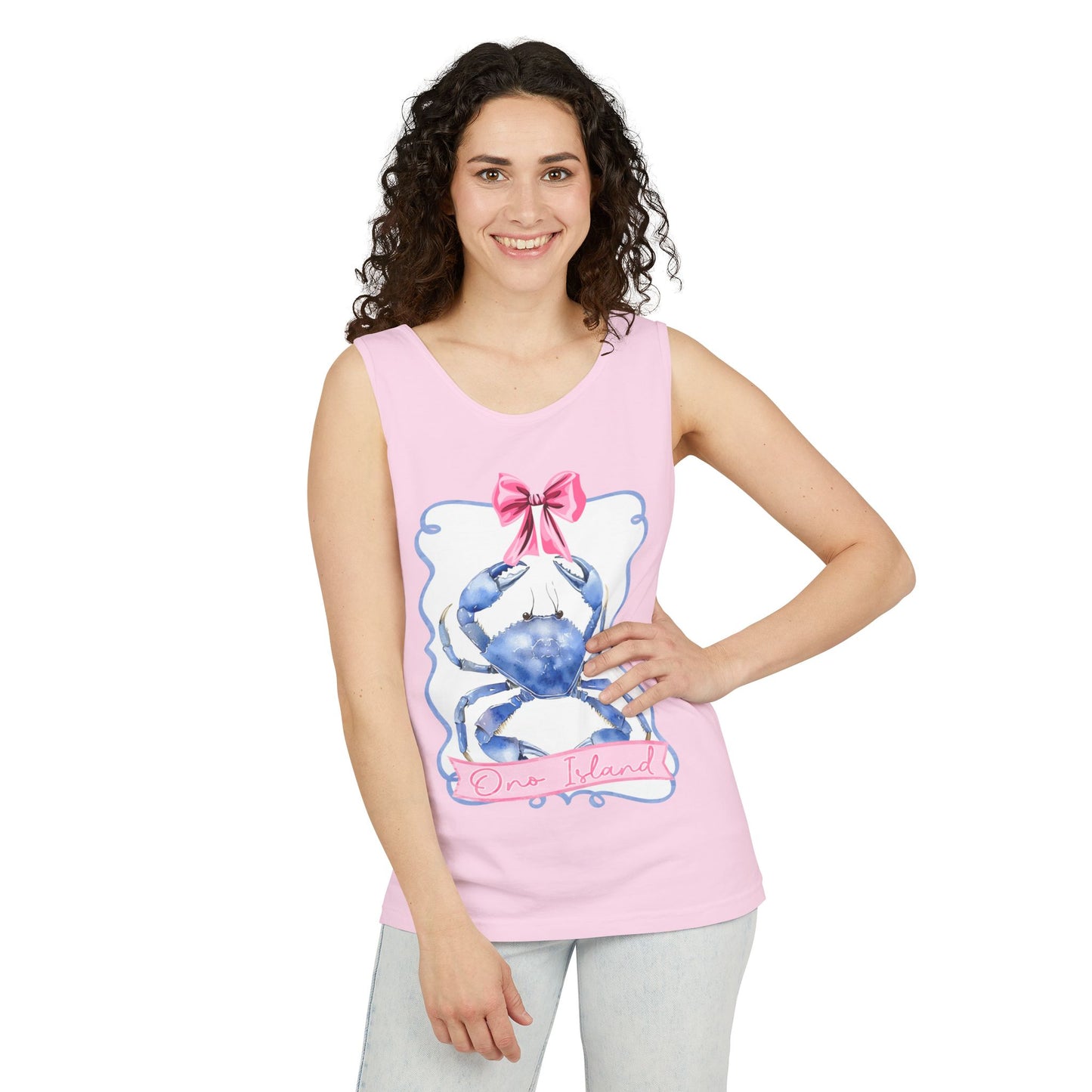 Ono Island Preppy Crab Tank Top - Comfort Colors