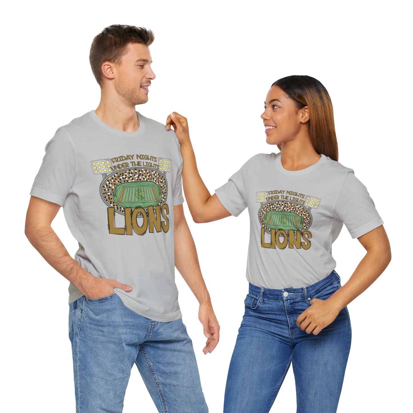 Adult Lions Friday Nights Under The Lights Tee - Bella Canvas