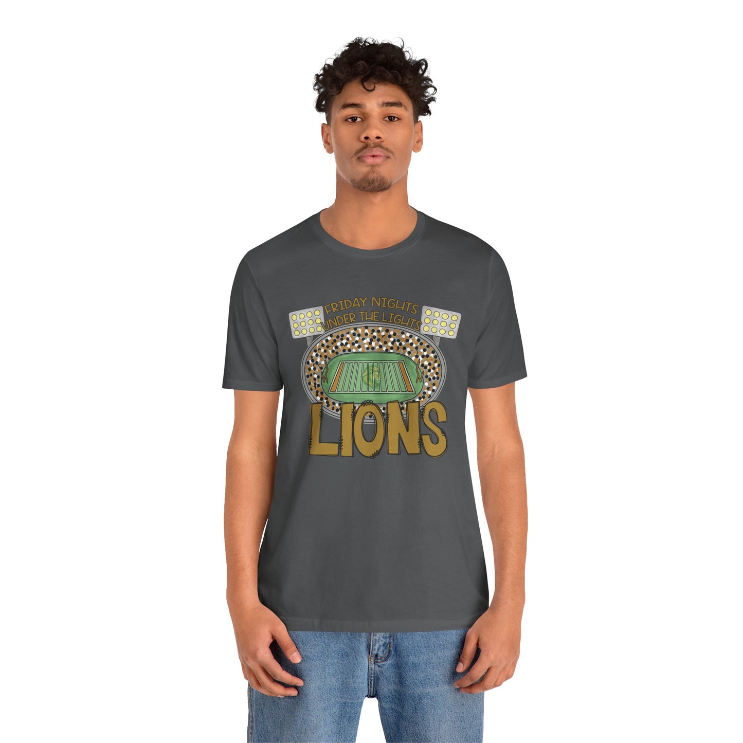 Adult Lions Friday Nights Under The Lights Tee - Bella Canvas