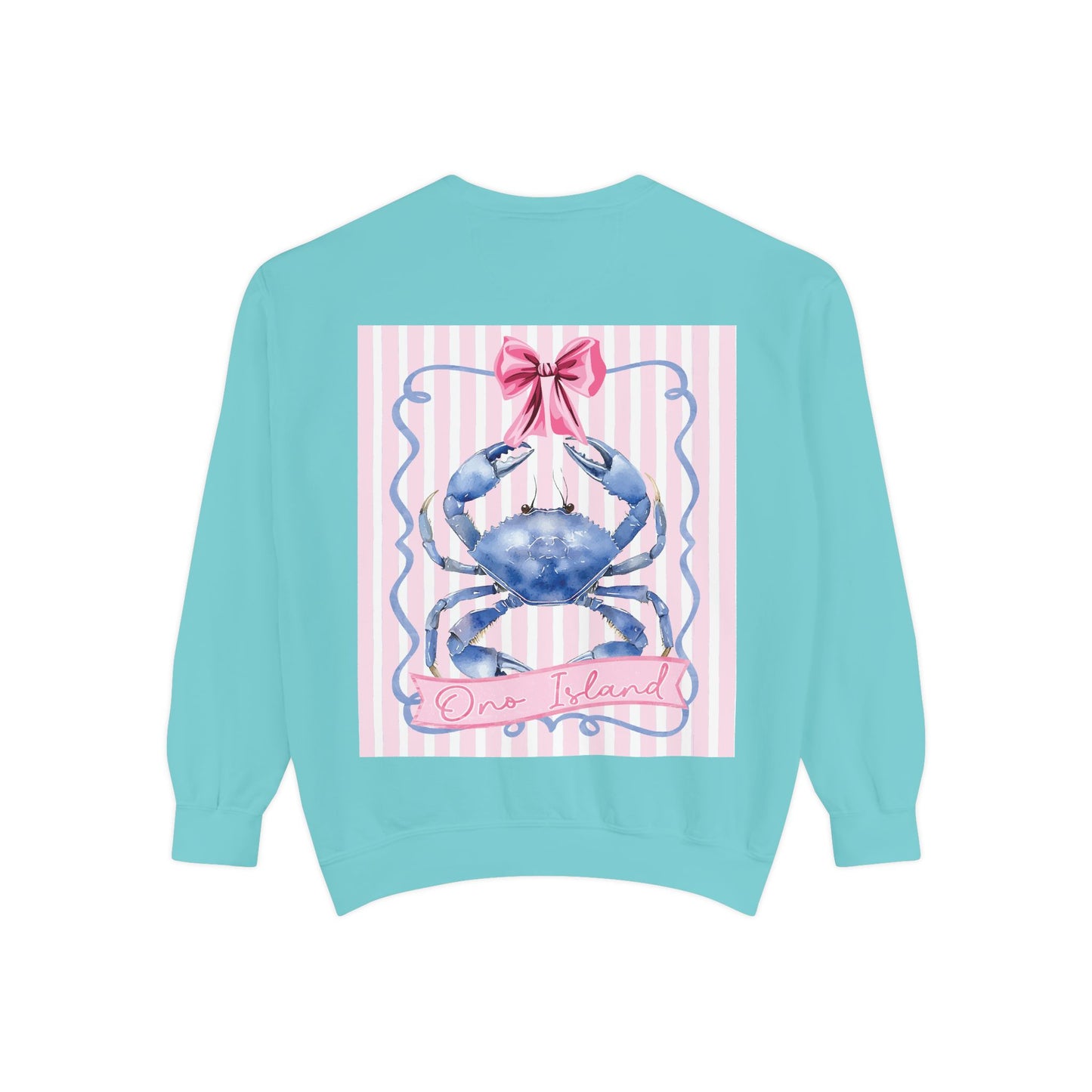 Adult Ono Island Preppy Crab Sweatshirt - Comfort Colors