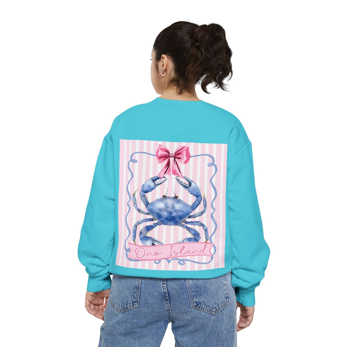 Adult Ono Island Preppy Crab Sweatshirt - Comfort Colors
