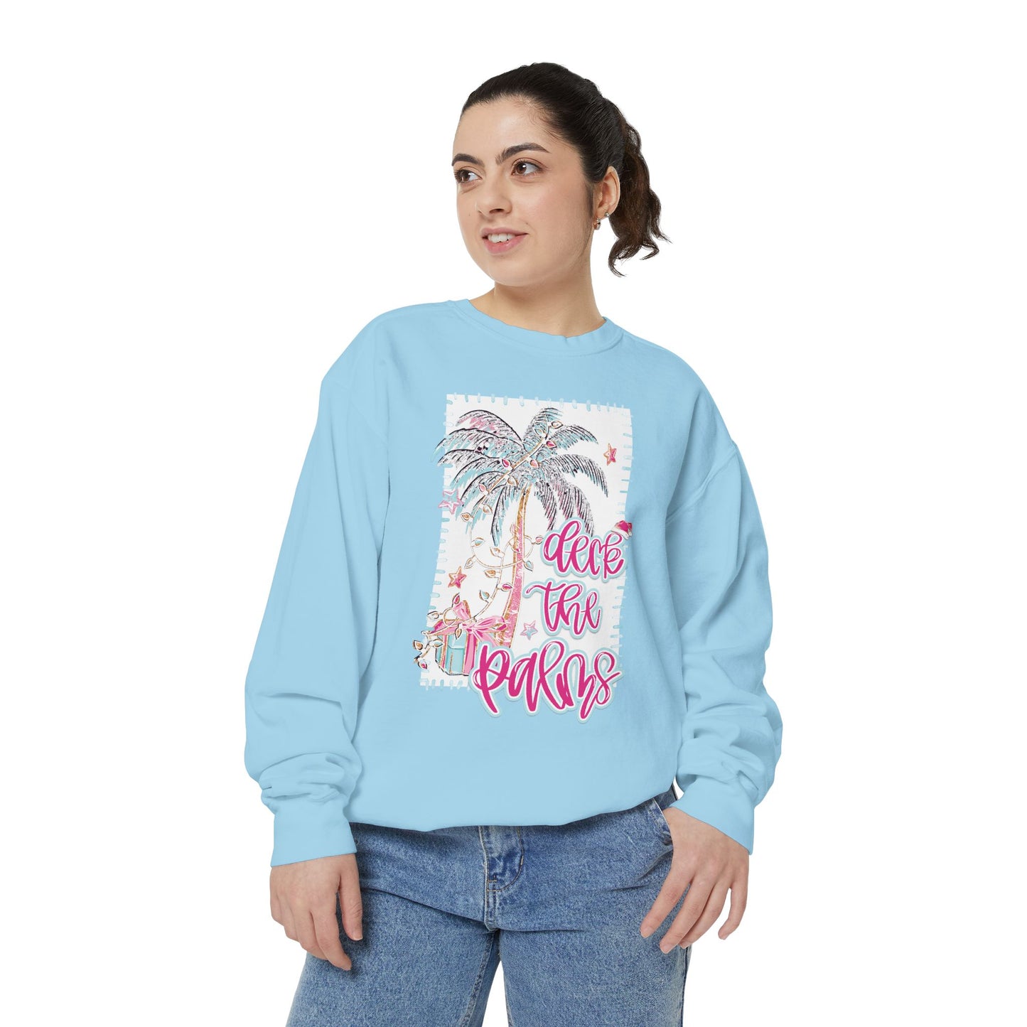 Deck the Palms Sweatshirt - Comfort Colors