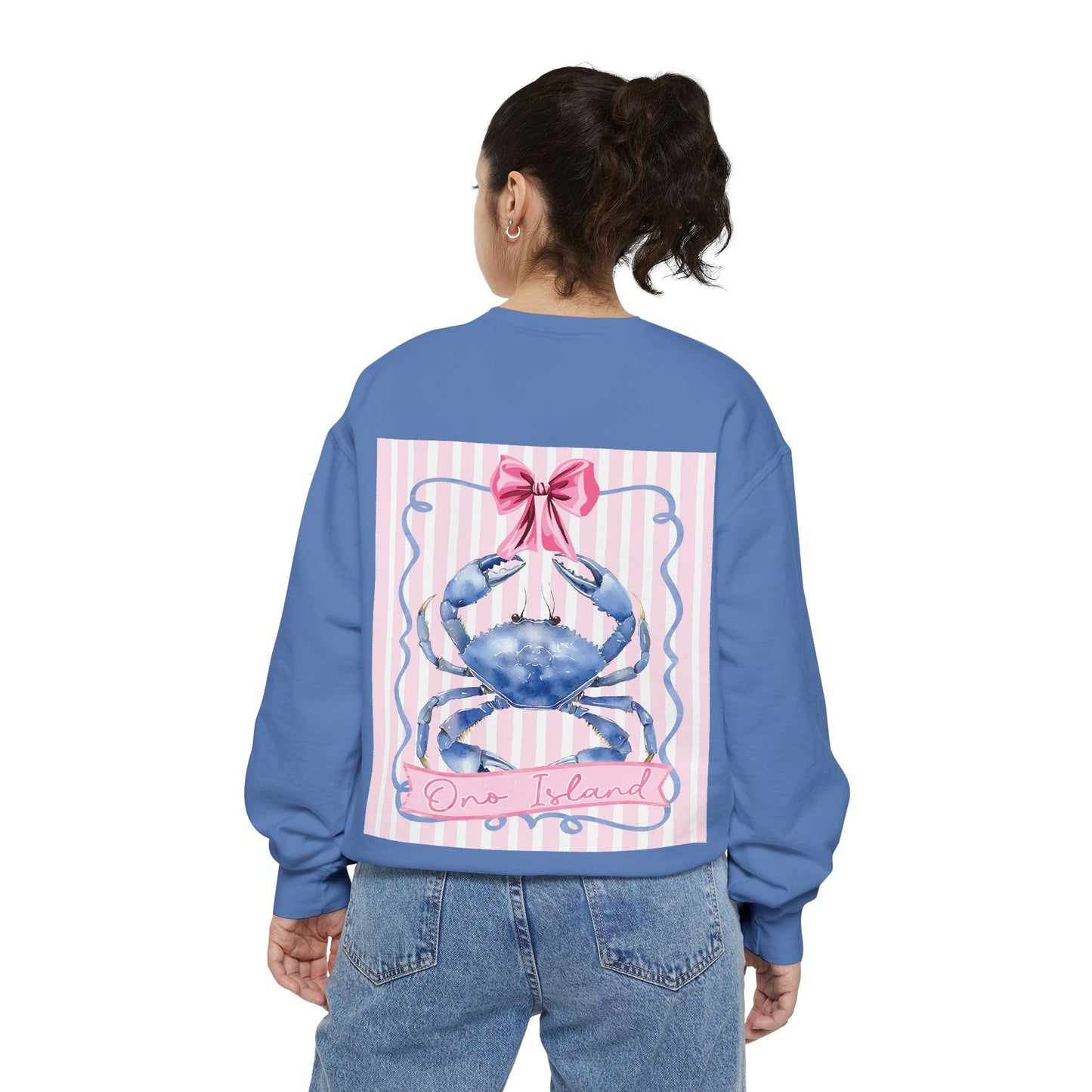 Adult Ono Island Preppy Crab Sweatshirt - Comfort Colors