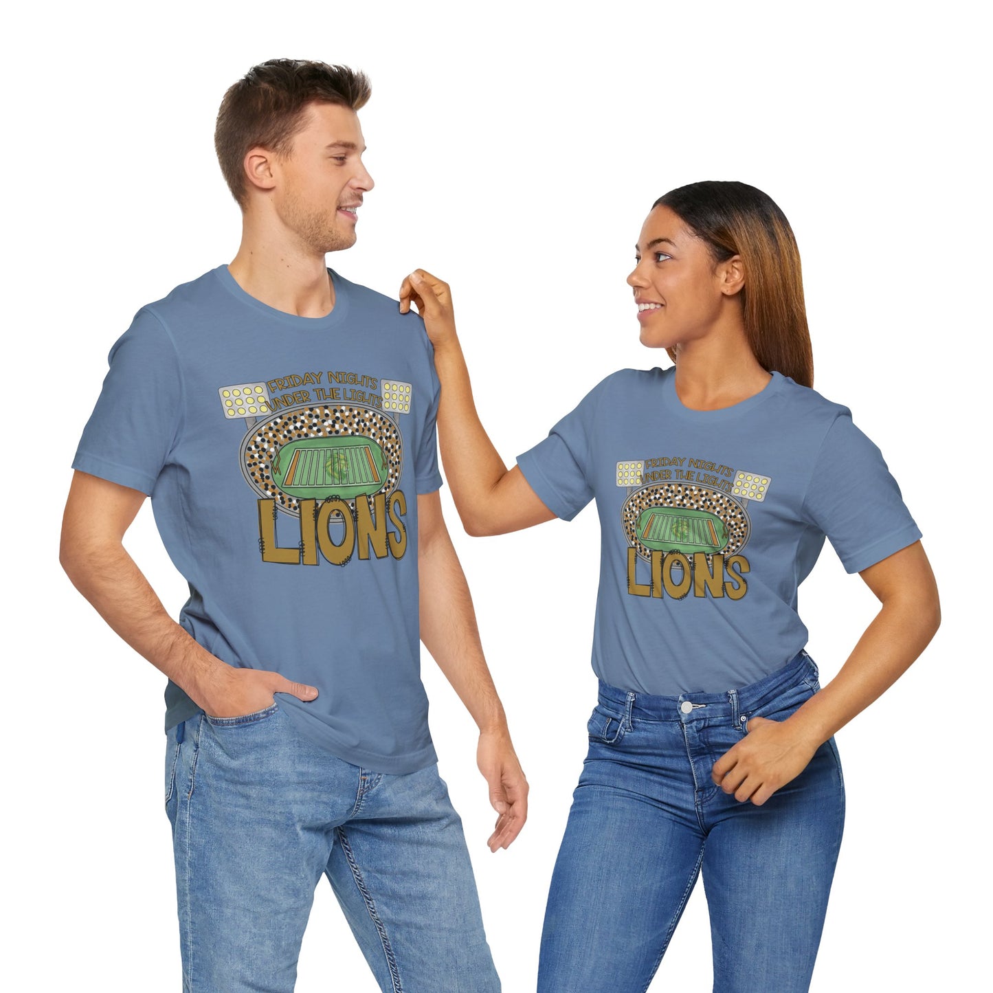 Adult Lions Friday Nights Under The Lights Tee - Bella Canvas