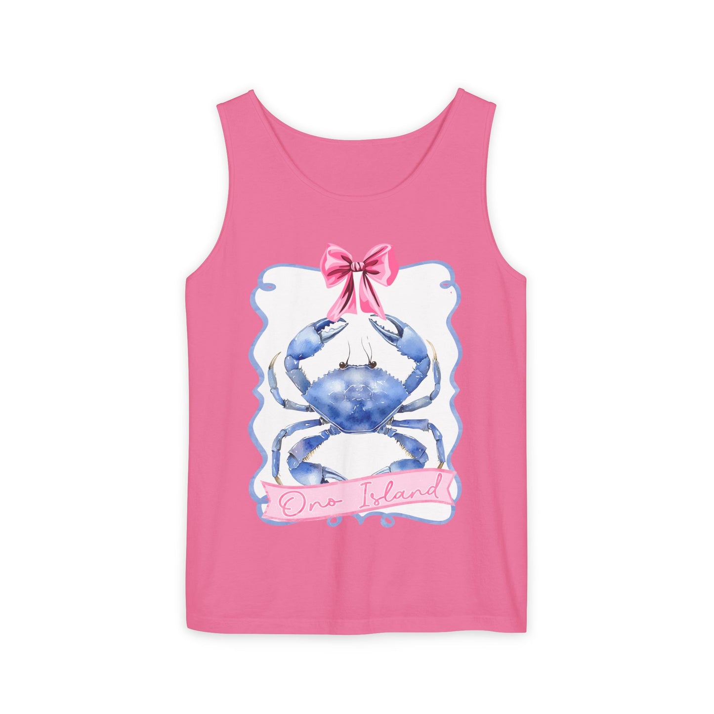 Ono Island Preppy Crab Tank Top - Comfort Colors