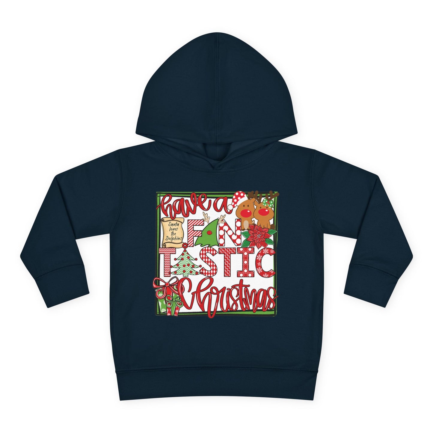 Dolphins Fintastic Christmas Toddler Hoodie