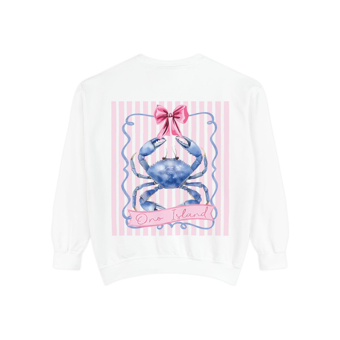 Adult Ono Island Preppy Crab Sweatshirt - Comfort Colors