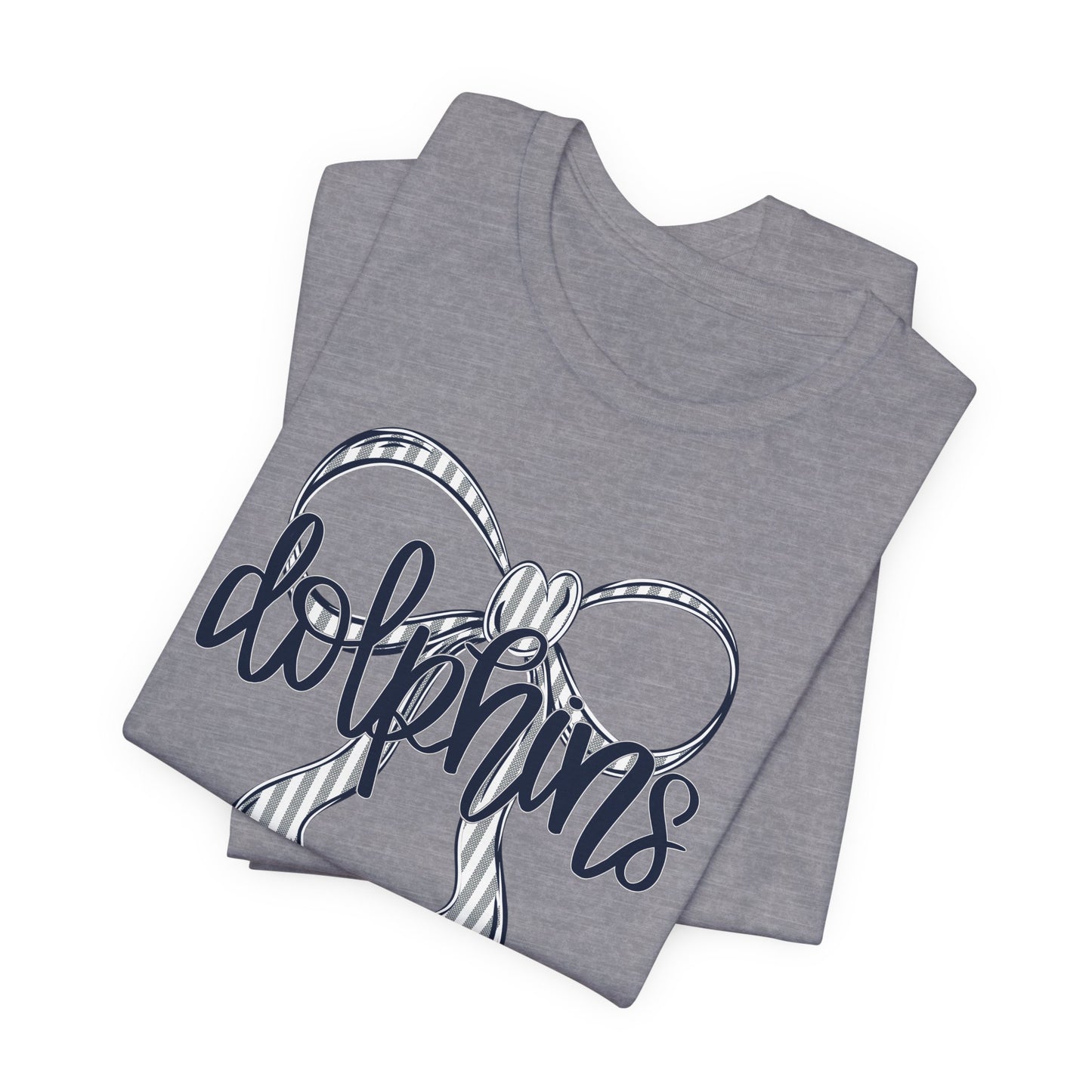 Preppy Dolphins Bow Bella Canvas
