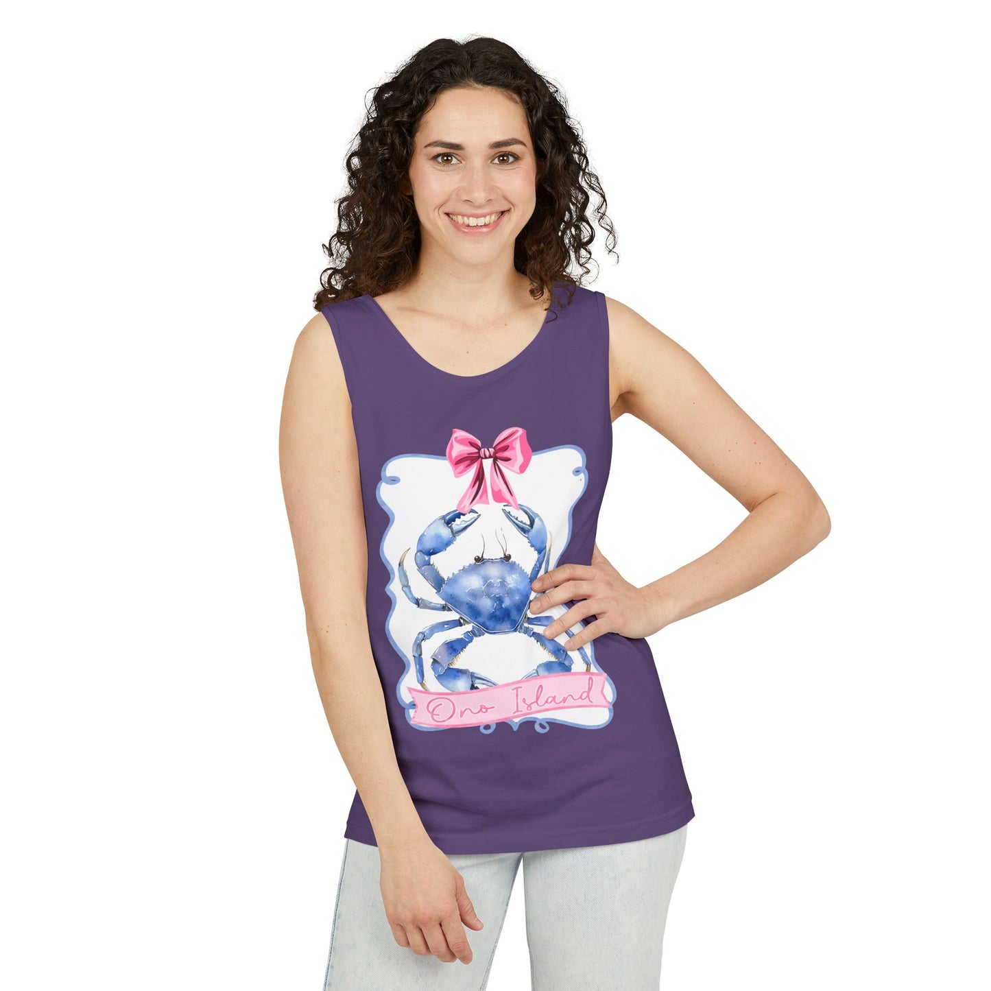 Ono Island Preppy Crab Tank Top - Comfort Colors