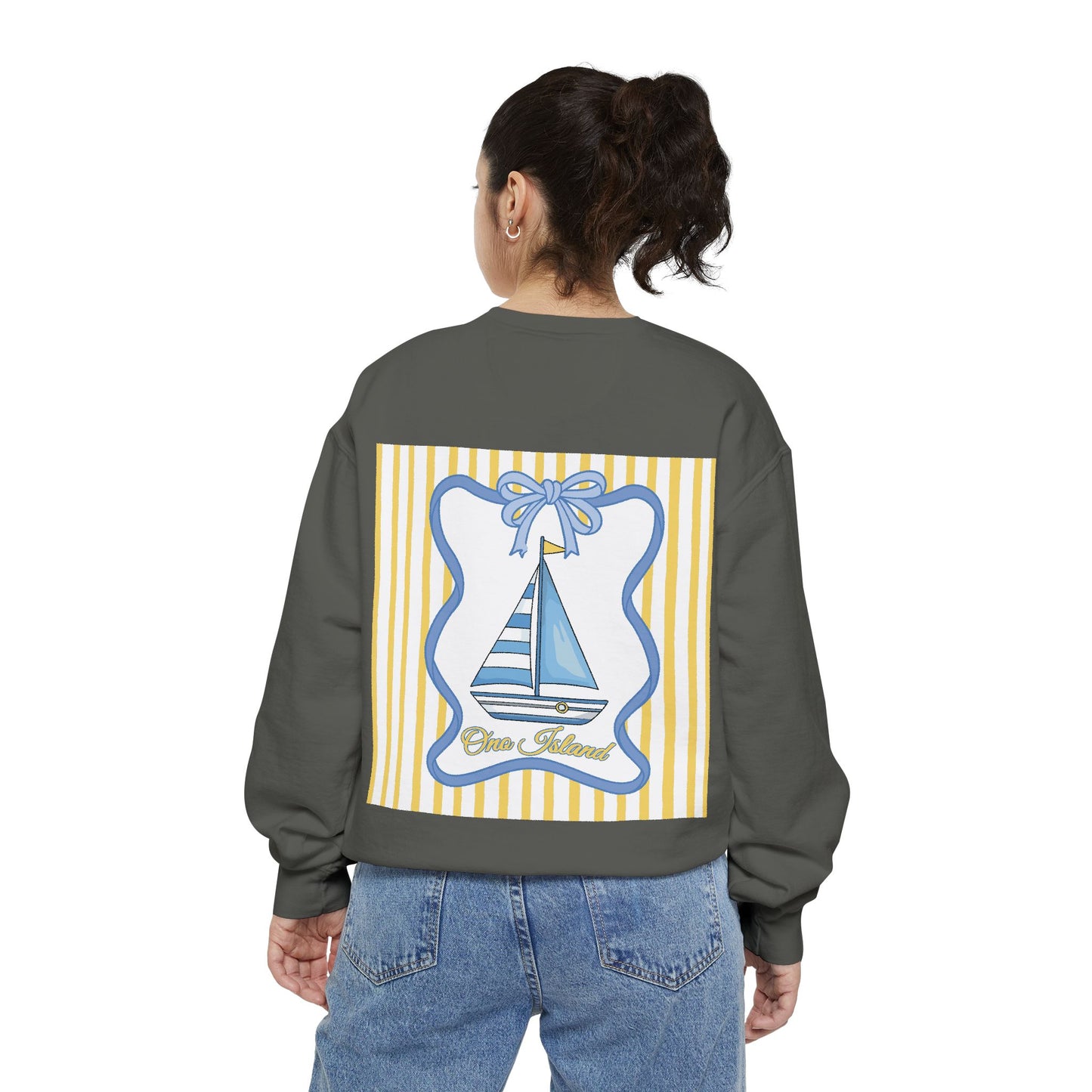 Adult Coquette Sailboat Sweatshirt - Comfort Colors