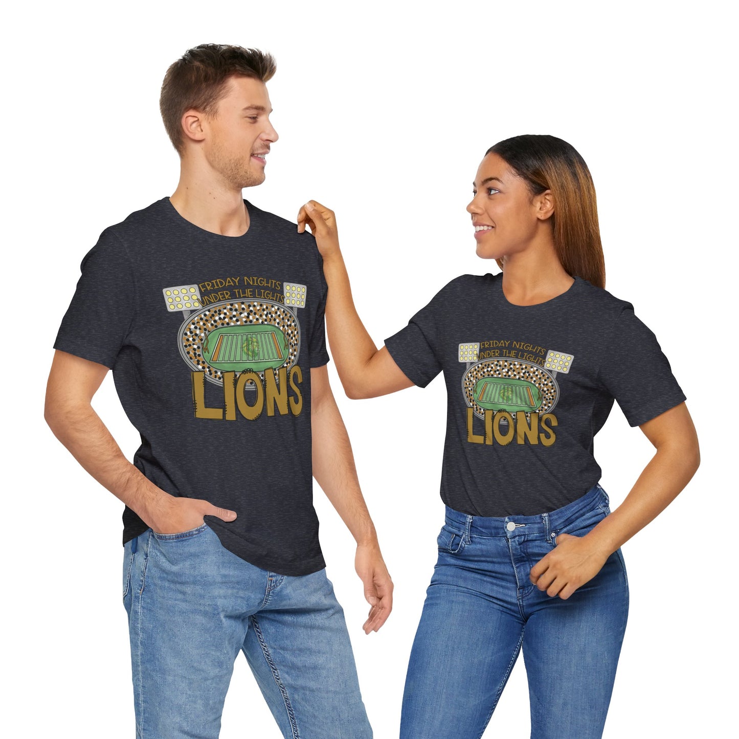 Adult Lions Friday Nights Under The Lights Tee - Bella Canvas