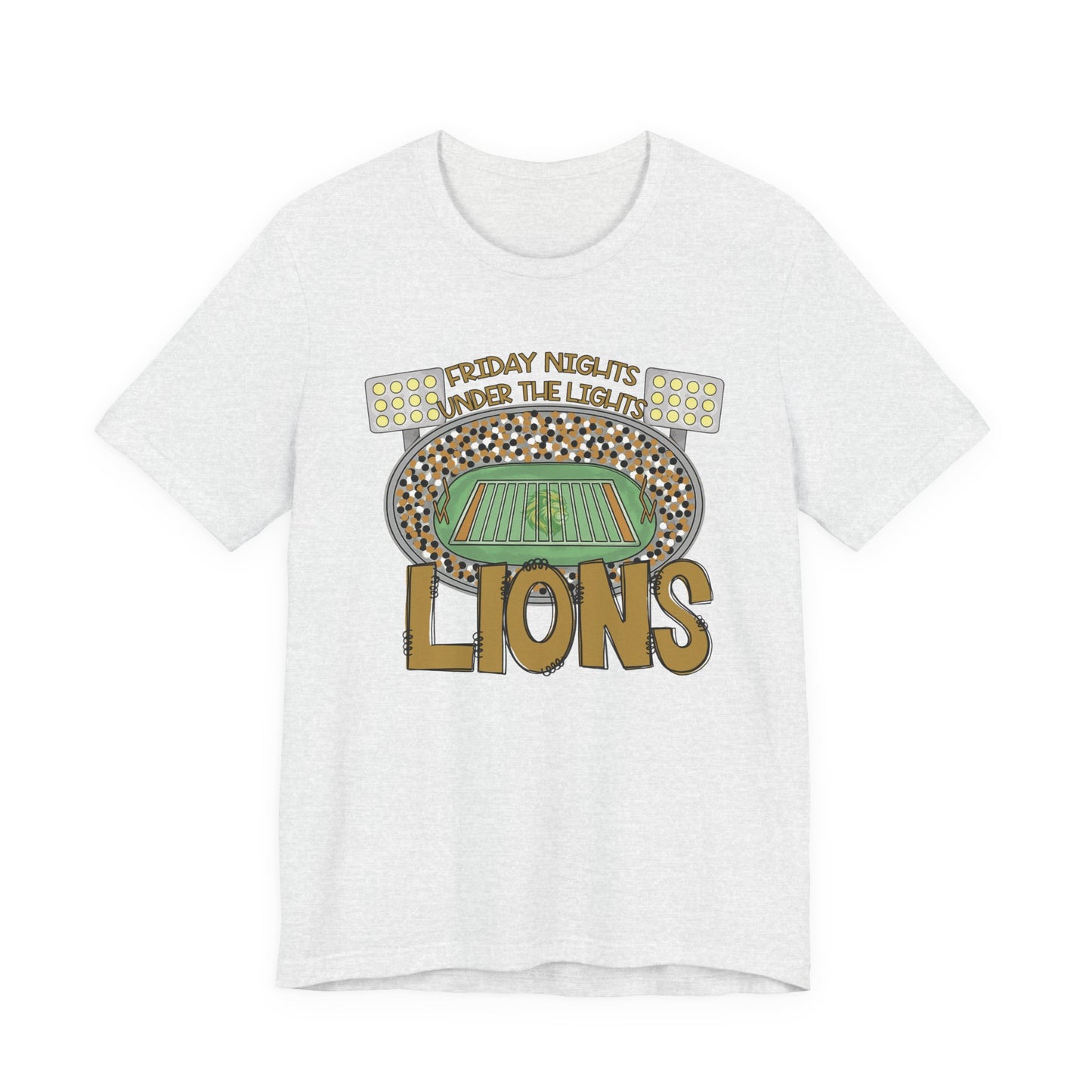 Adult Lions Friday Nights Under The Lights Tee - Bella Canvas