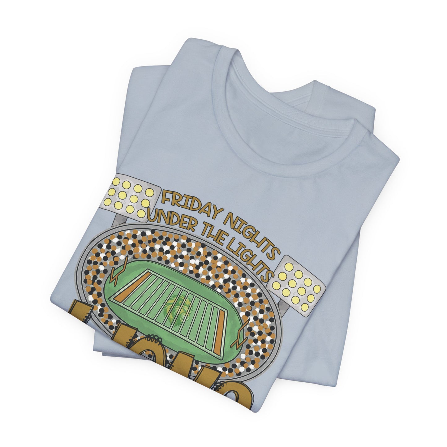 Adult Lions Friday Nights Under The Lights Tee - Bella Canvas