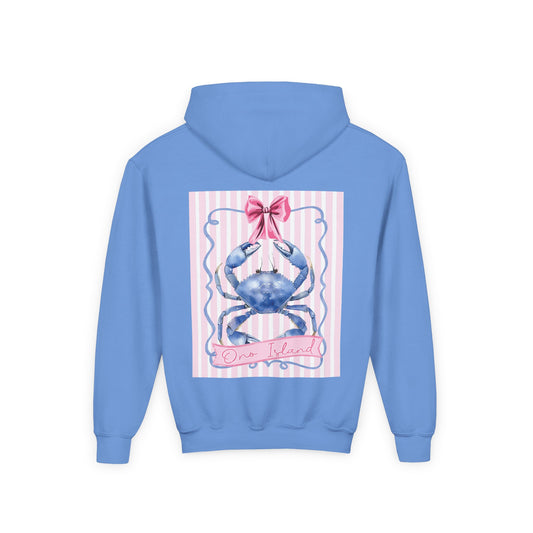 Youth Ono Island Preppy Crab Hooded Sweatshirt - Gildan
