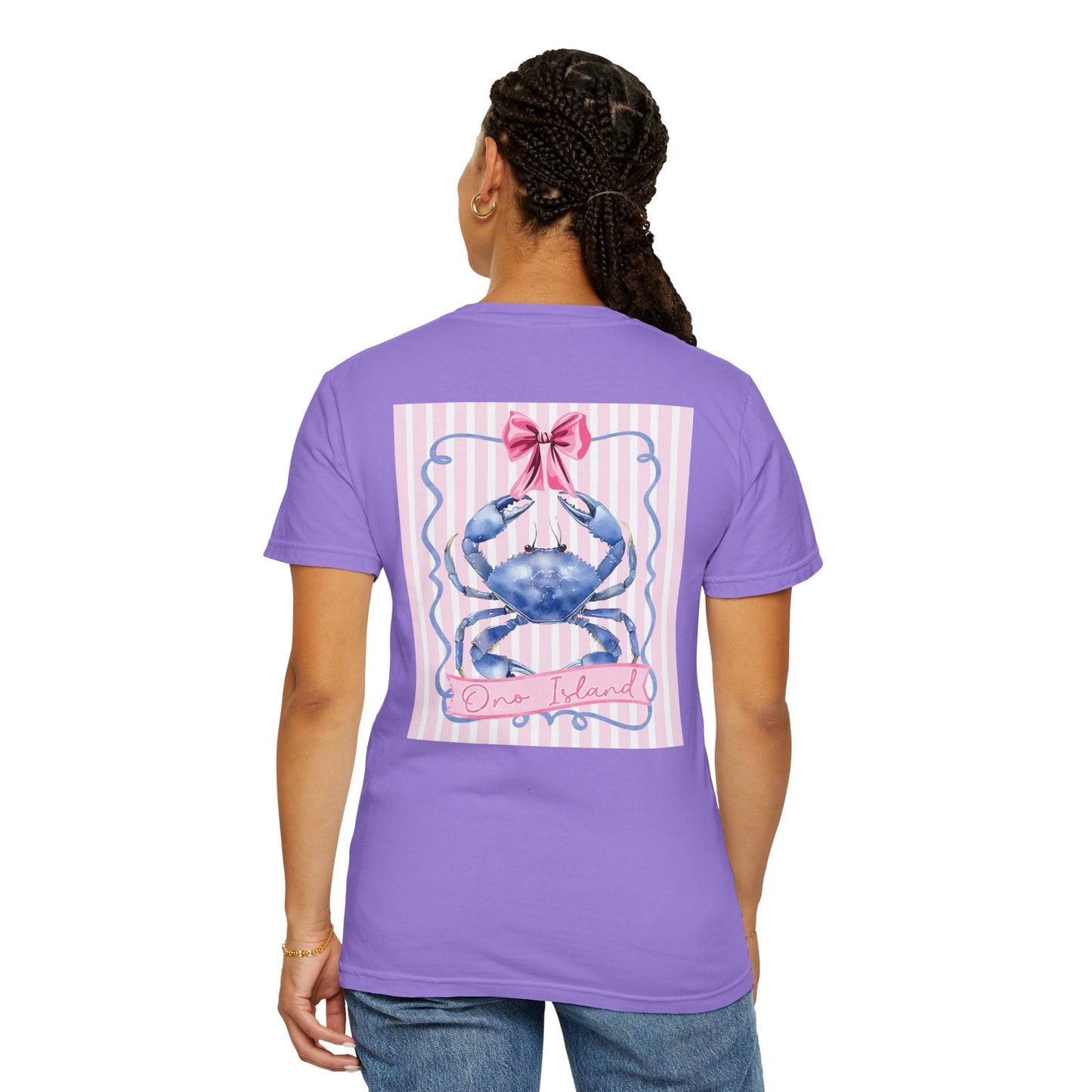 Adult Ono Island Preppy Crab Tee - Comfort Colors