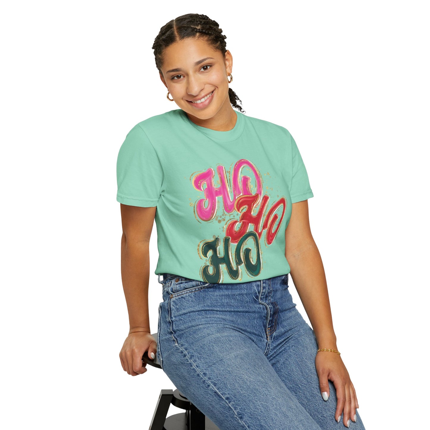 Ho Ho Ho Christmas Tee- Comfort Colors