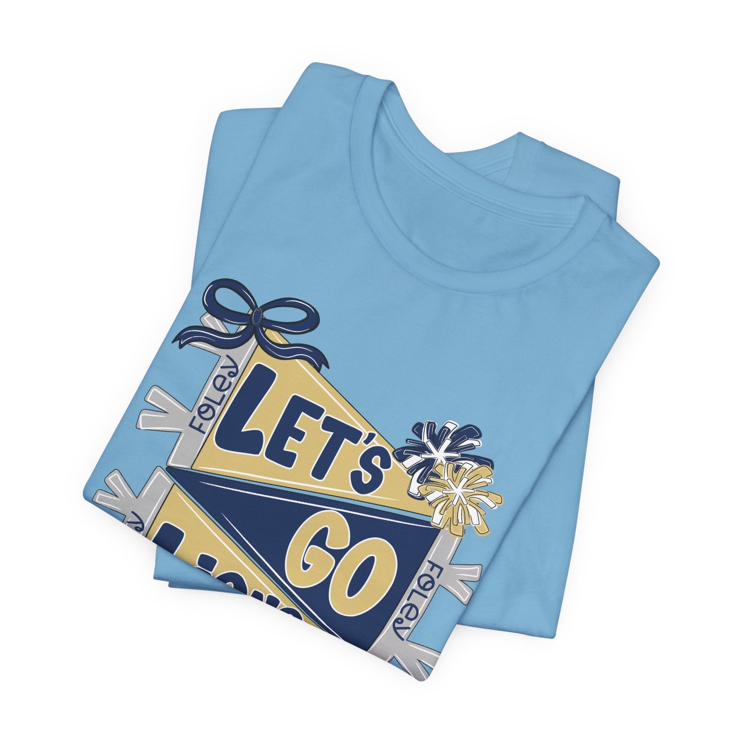 Let's Go Lions Pennant Tee - Bella Canvas