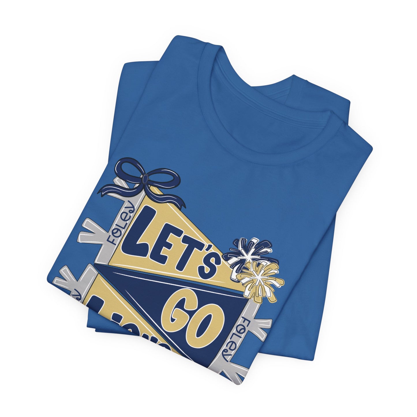 Let's Go Lions Pennant Tee - Bella Canvas