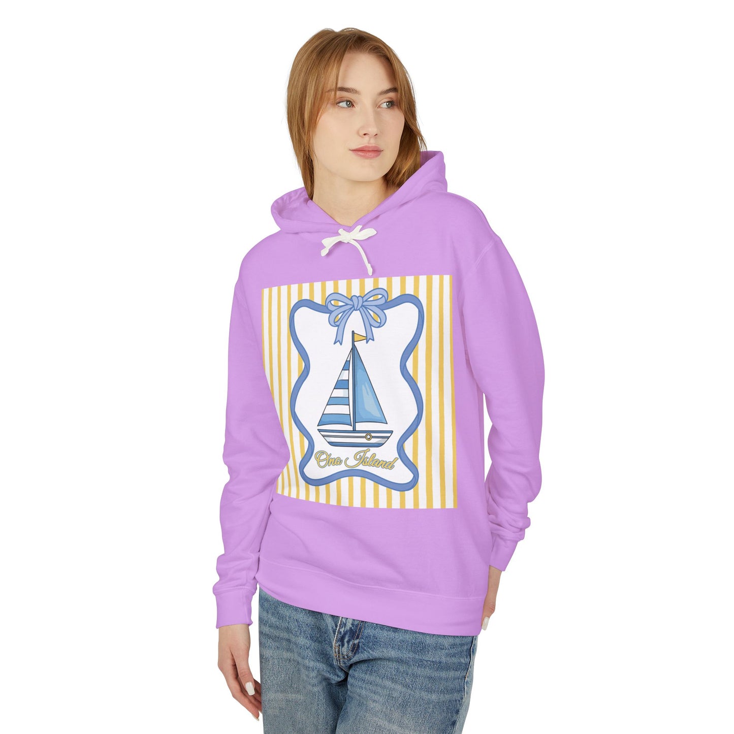 Adult Coquette Sailboat Hooded Sweatshirt - Comfort Colors