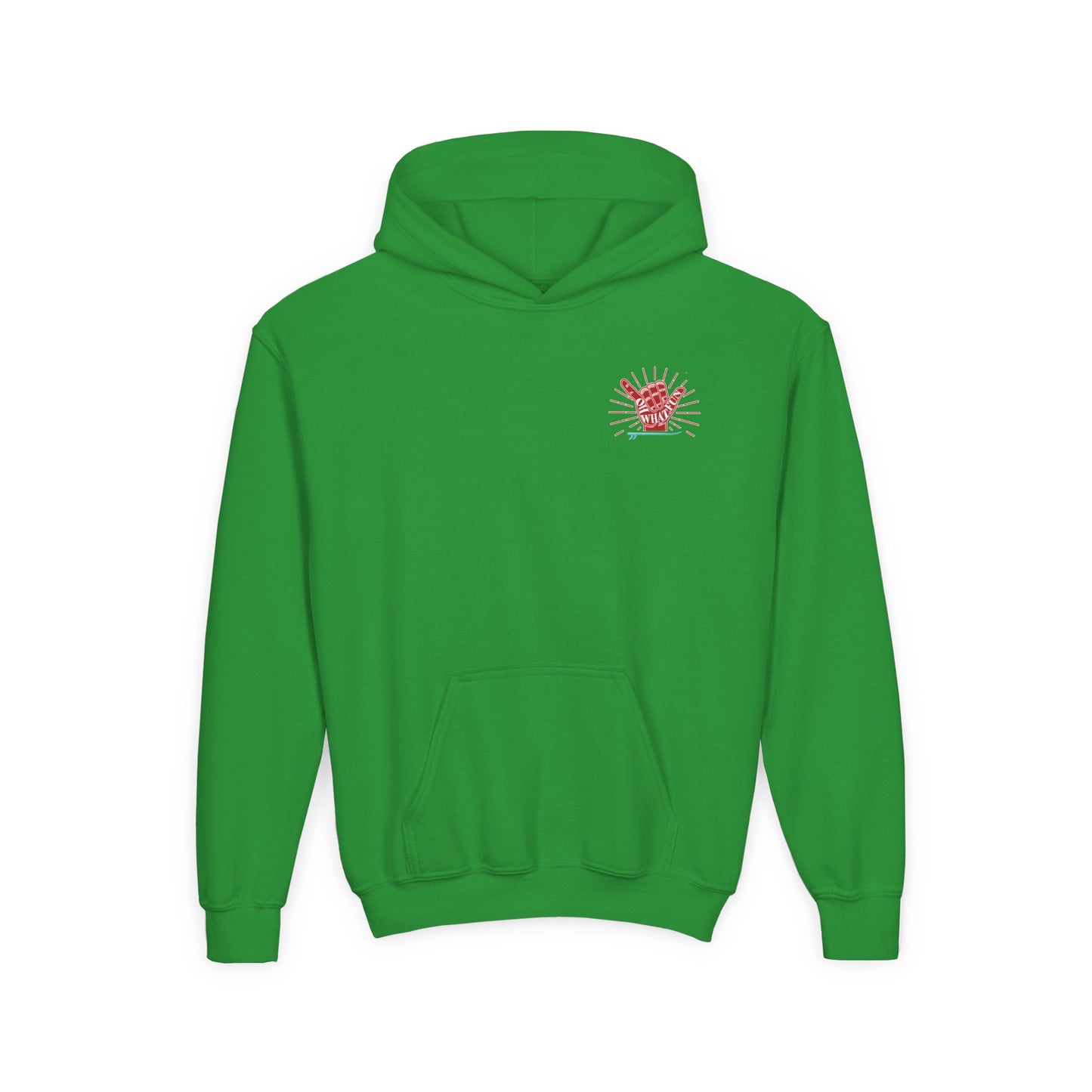 Youth Surfing Christmas Hoodie - Gildan