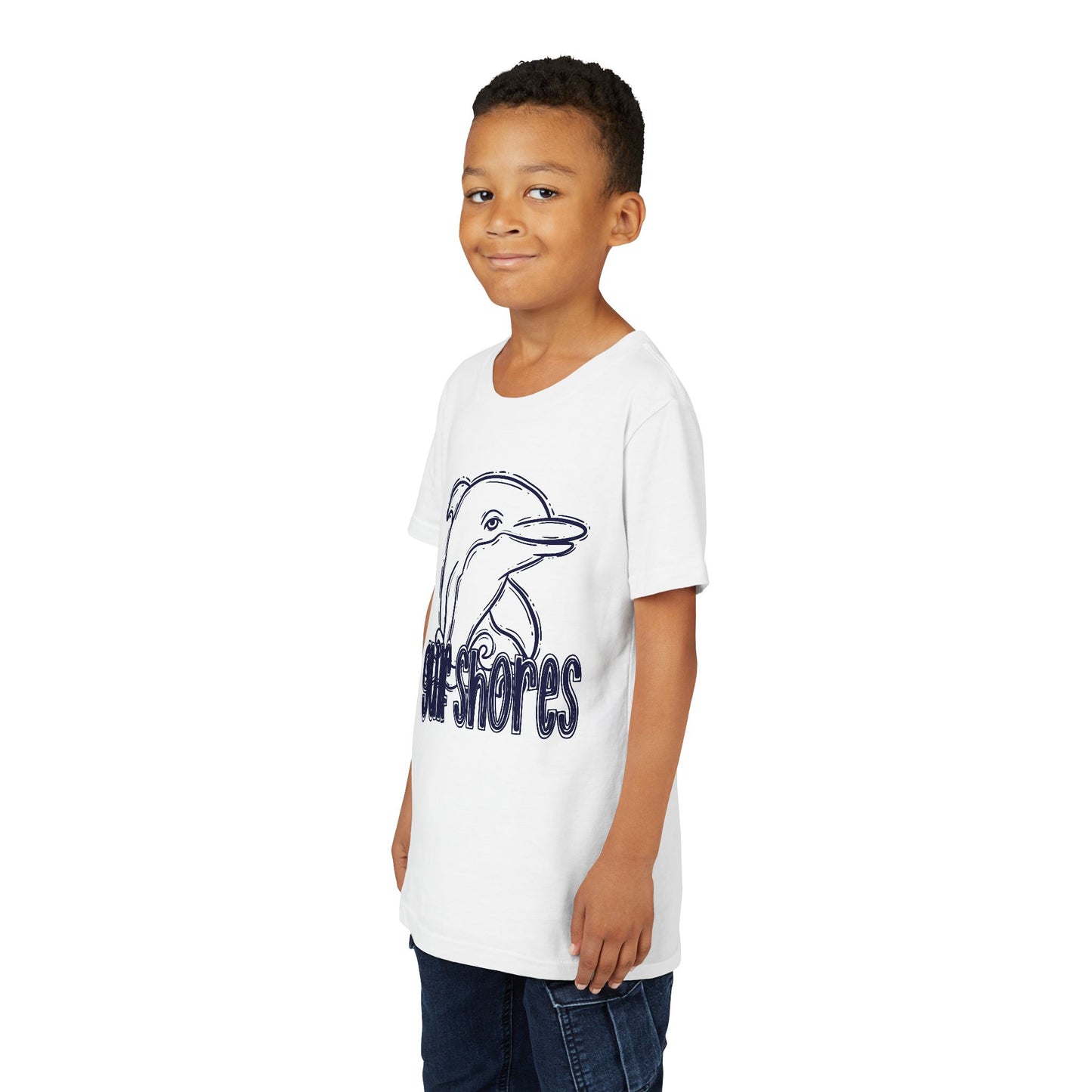 Youth Dolphin Sketch Tee - Bella Canvas