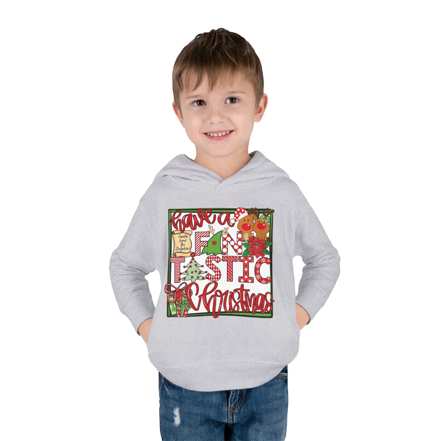 Dolphins Fintastic Christmas Toddler Hoodie