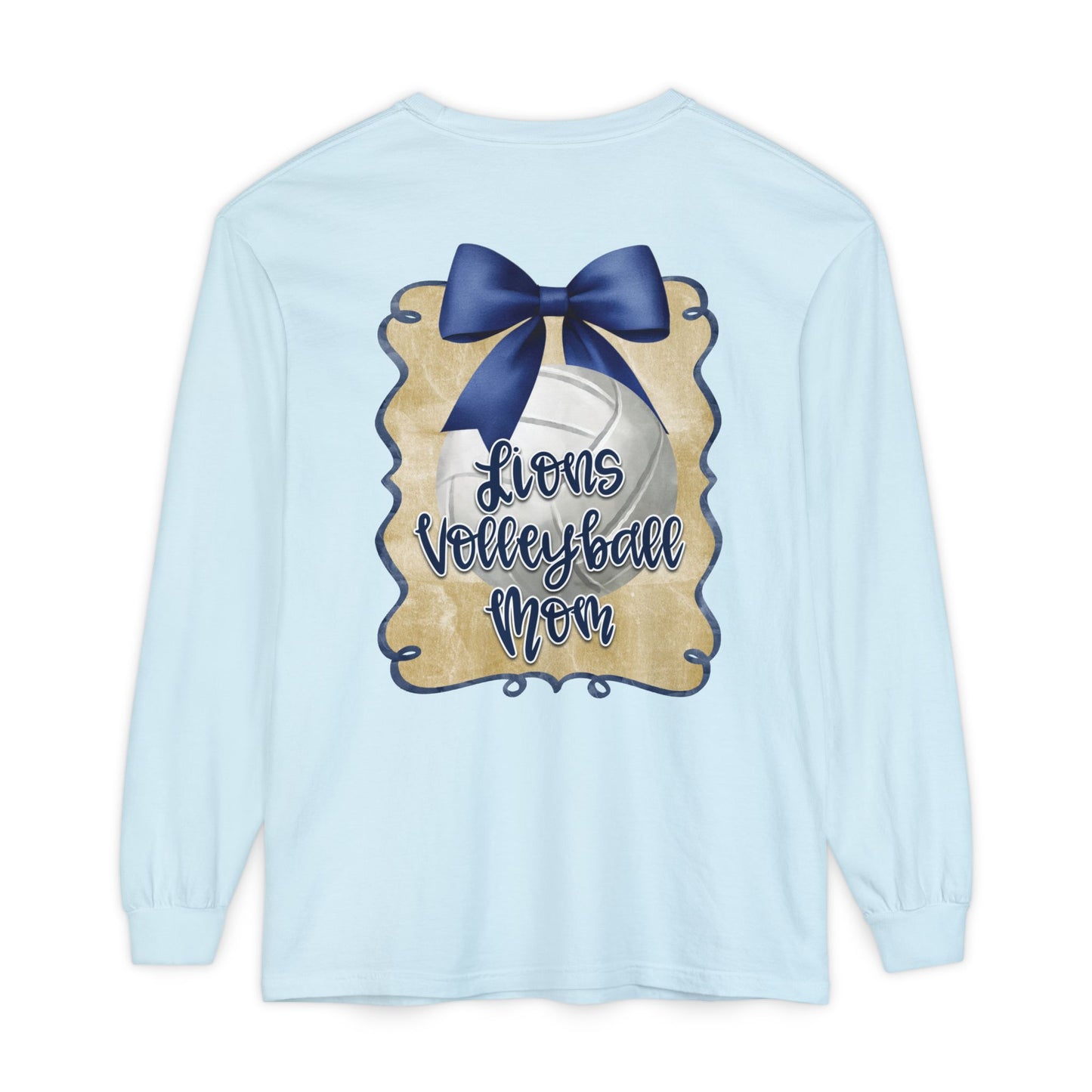 Foley Lions Volleyball Mom Long Sleeve T-Shirt- Comfort Colors