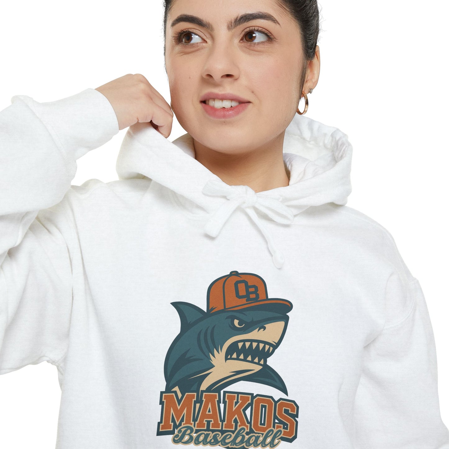 Adult Makos Retro Baseball Hoodie - Comfort Colors