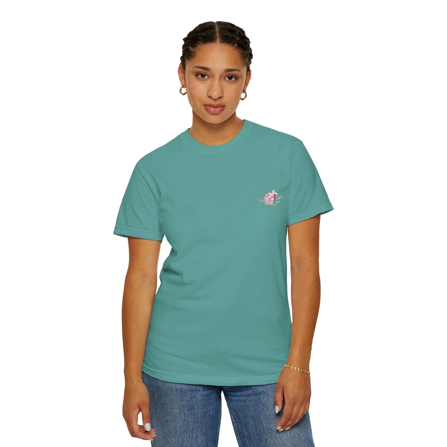 Flamingo Flamingle All the Way Christmas Tee - Comfort Colors